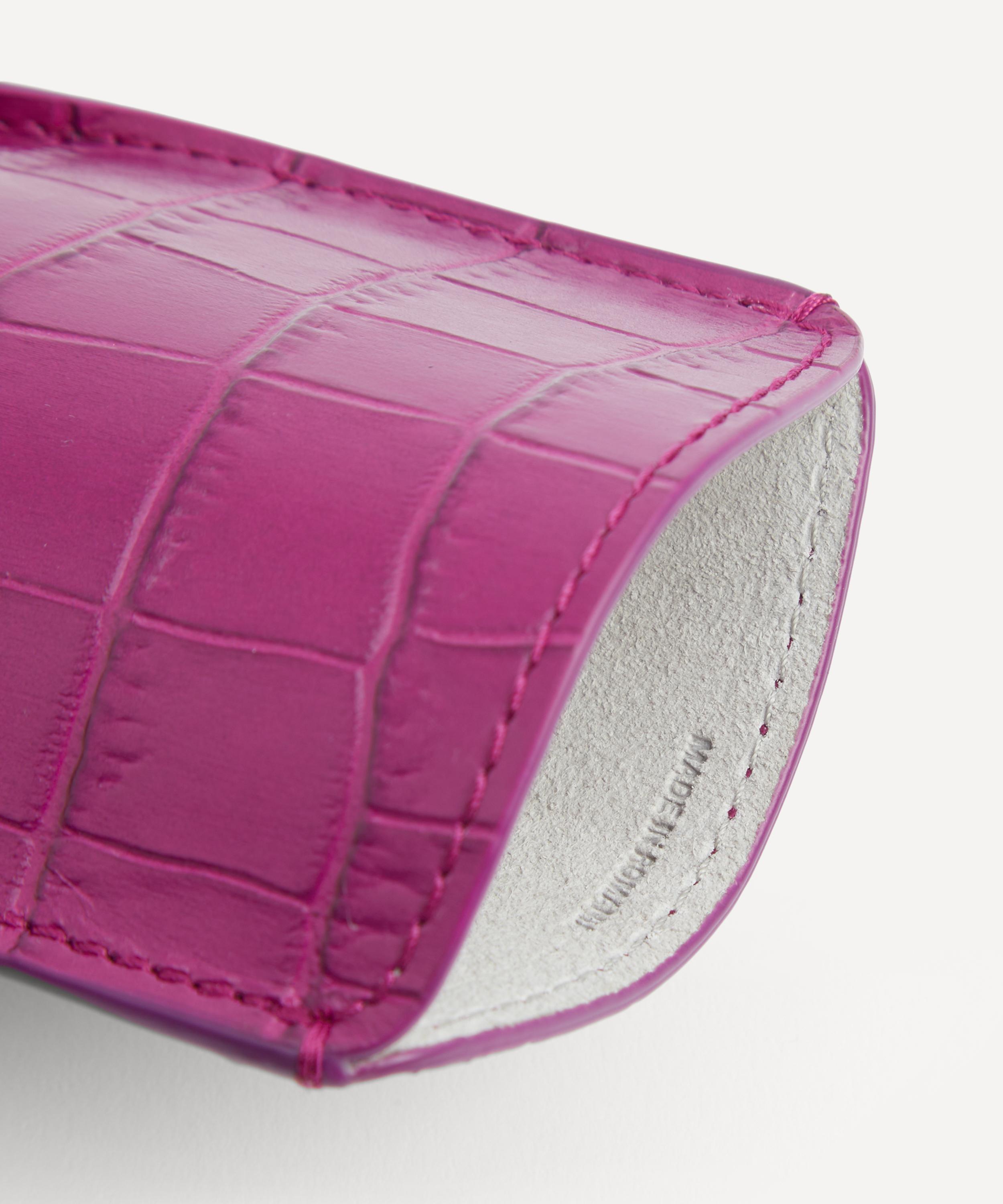 Smythson - Mara Croc-Embossed Leather Glasses Case image number 3