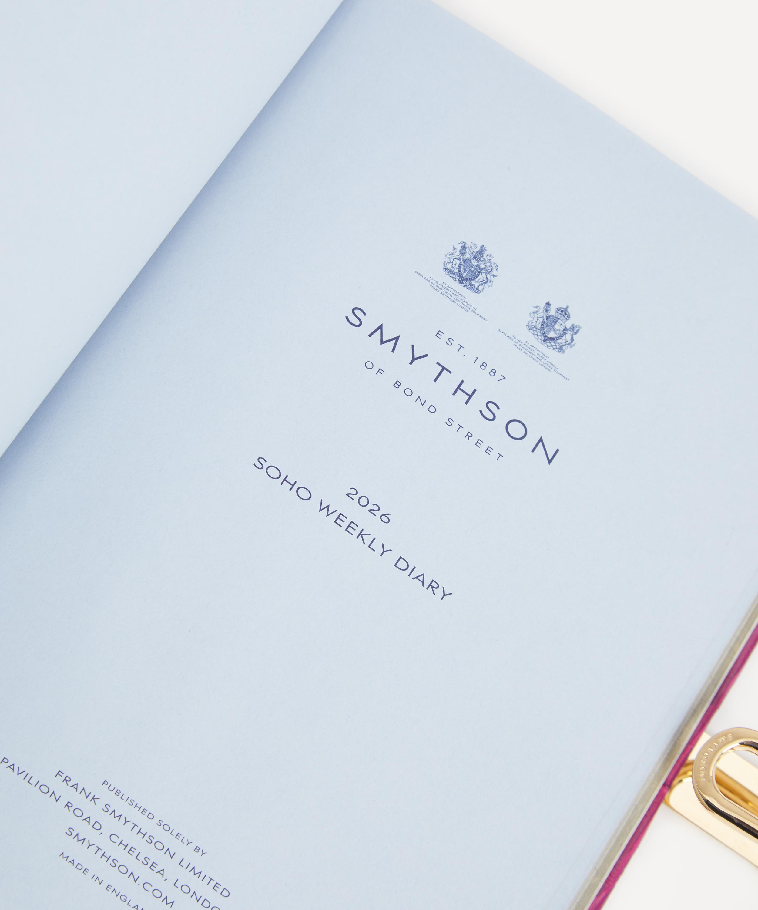 Smythson - 2026 Soho Croc-Embossed Weekly Diary image number 3