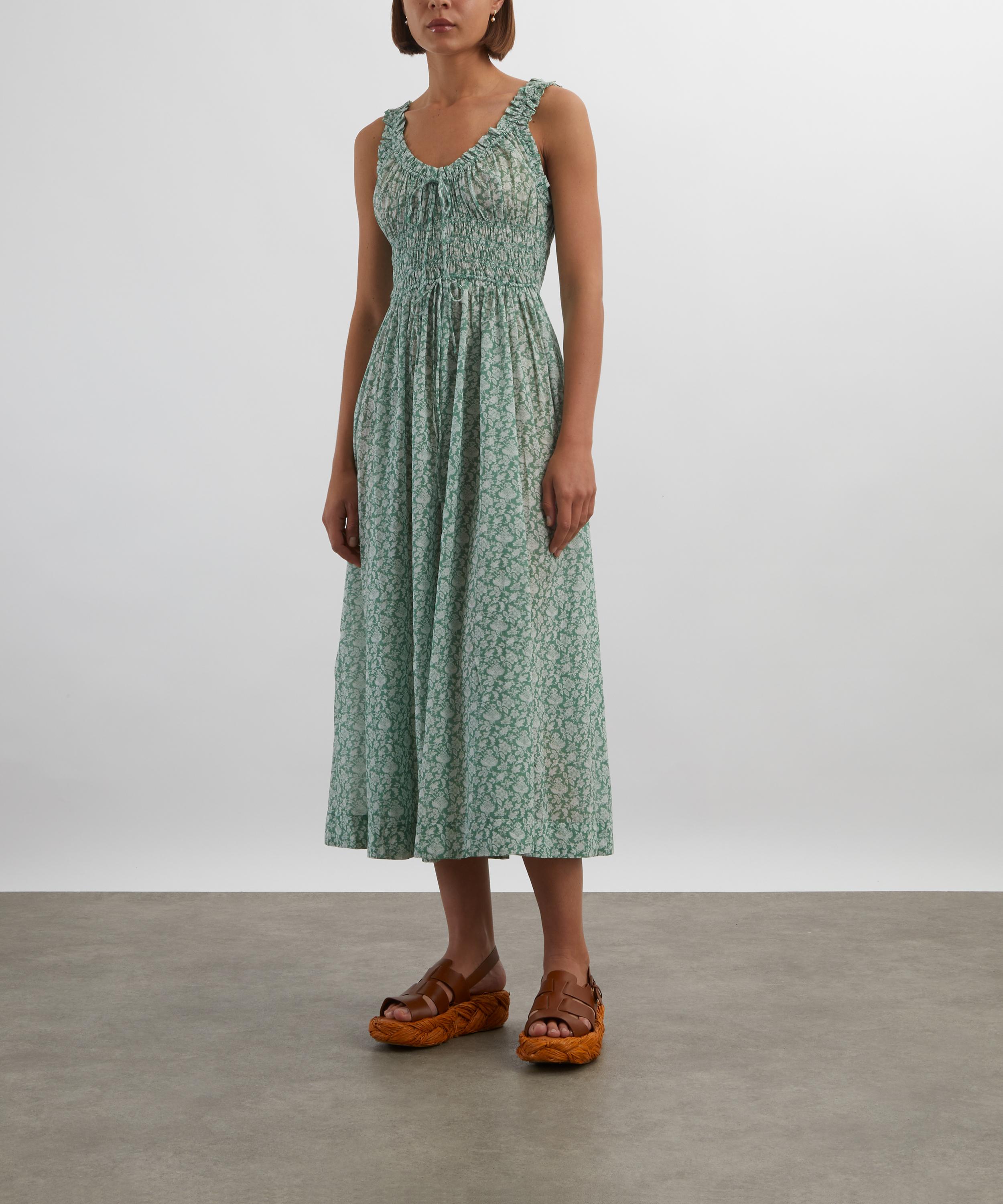 DÔEN - Emmaretta Peridot Tea Floral Dress image number 2
