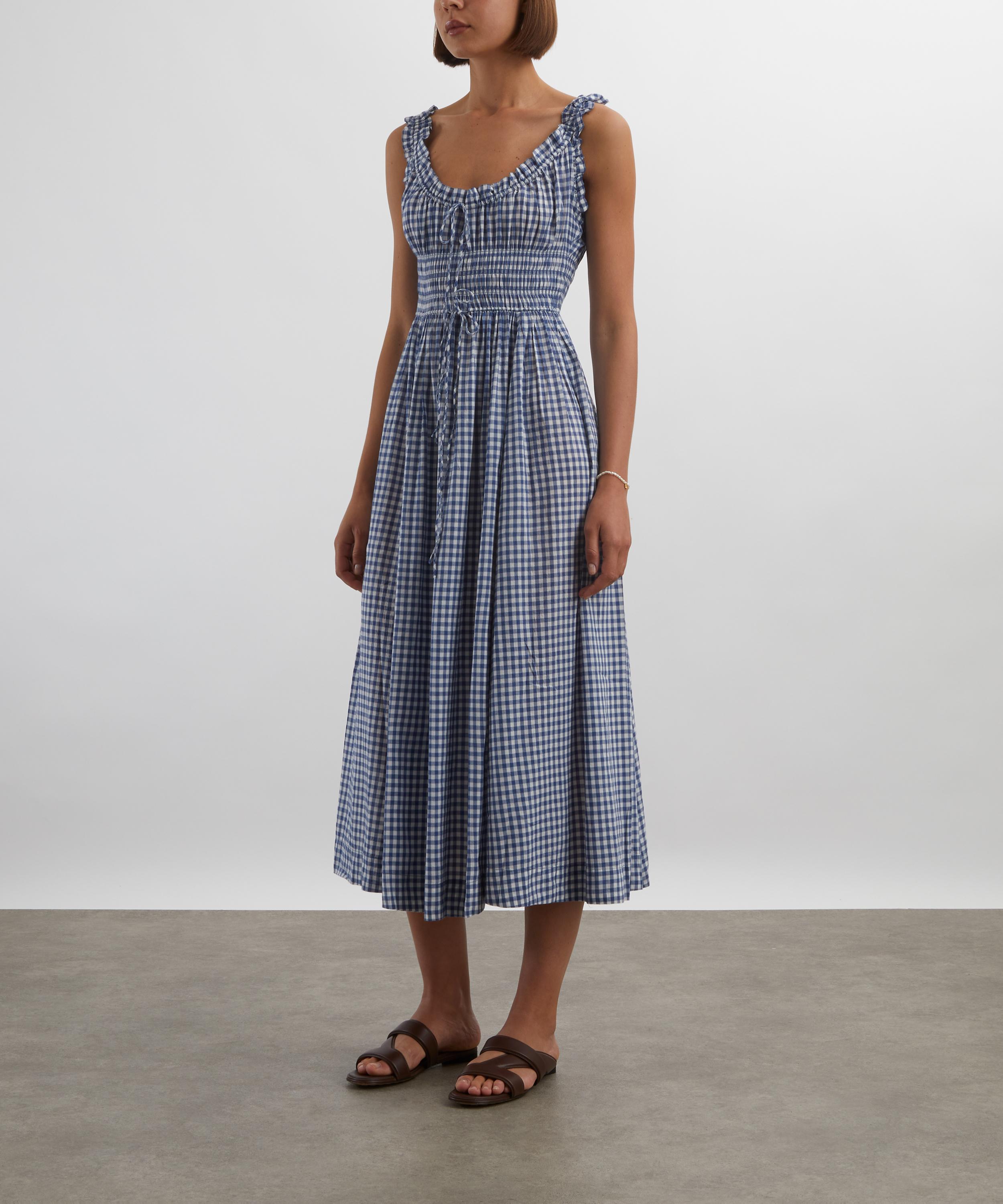 DÔEN - Emmaretta Blue Gingham Dress image number 2