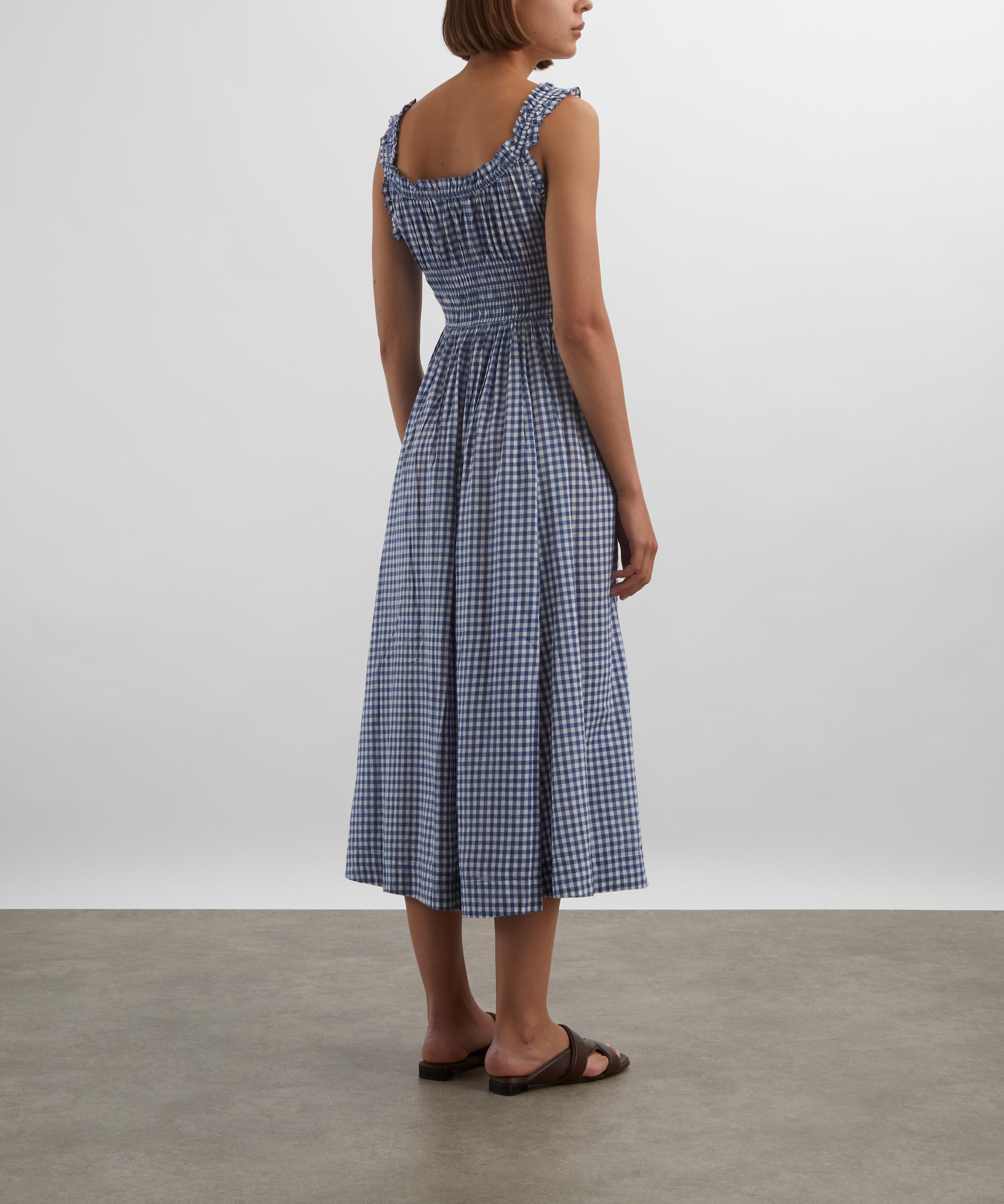 DÔEN - Emmaretta Blue Gingham Dress image number 3