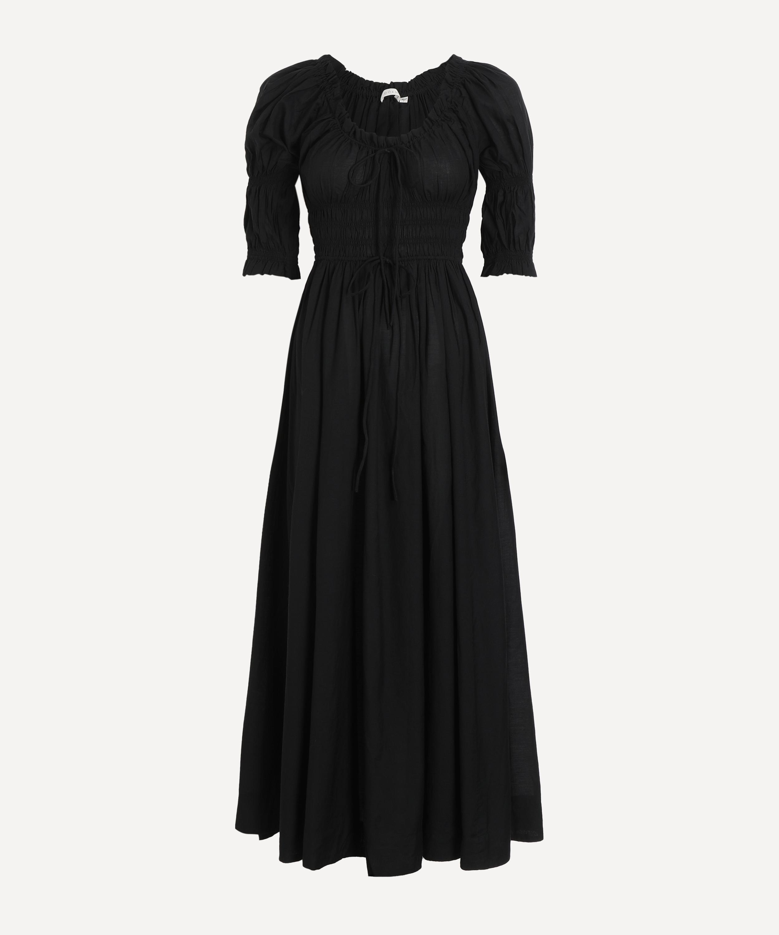 DÔEN - Ischia Shirred Cotton-Voile Midi Dress