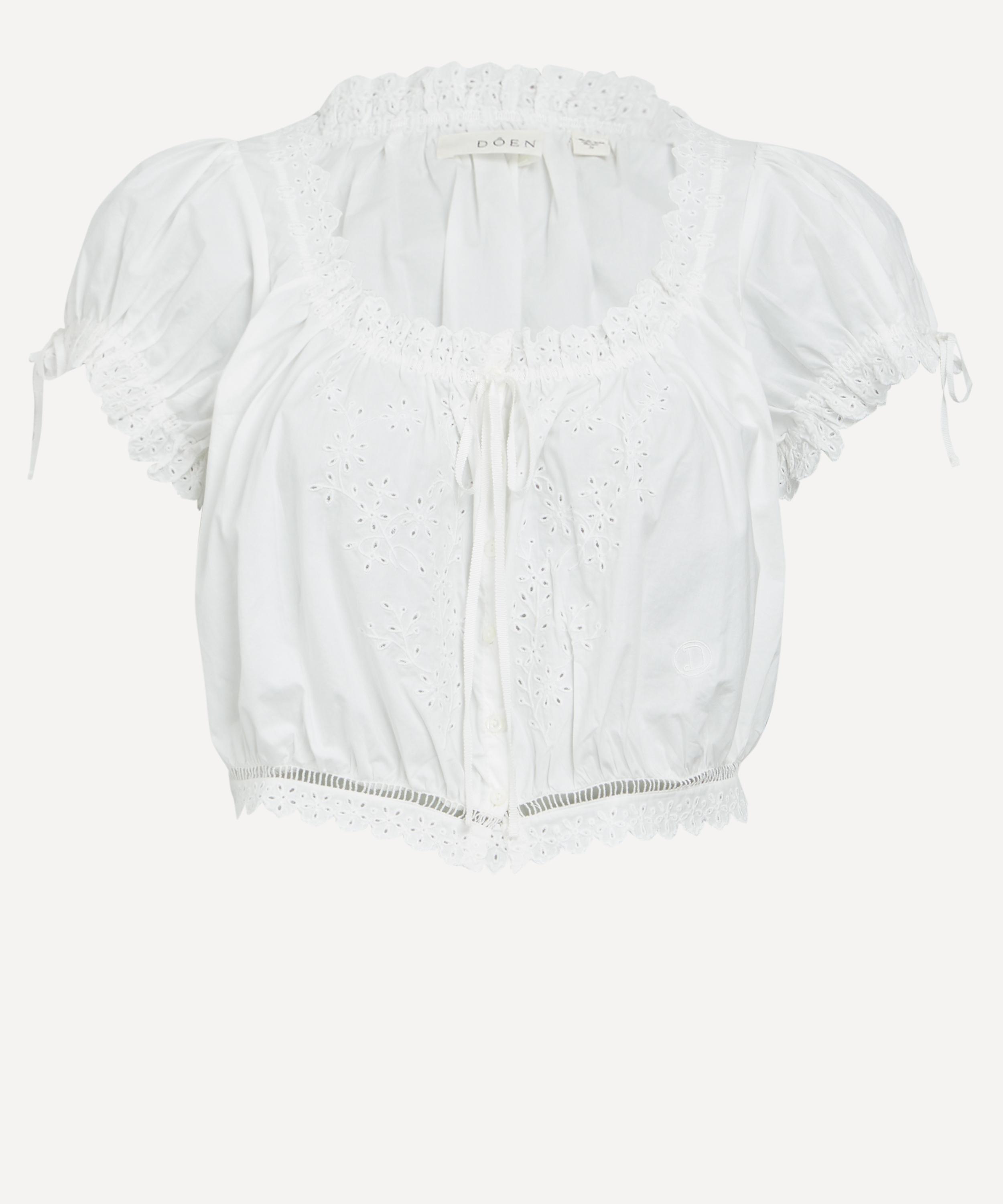 DÔEN - Nera Cotton Floral Eyelet Top