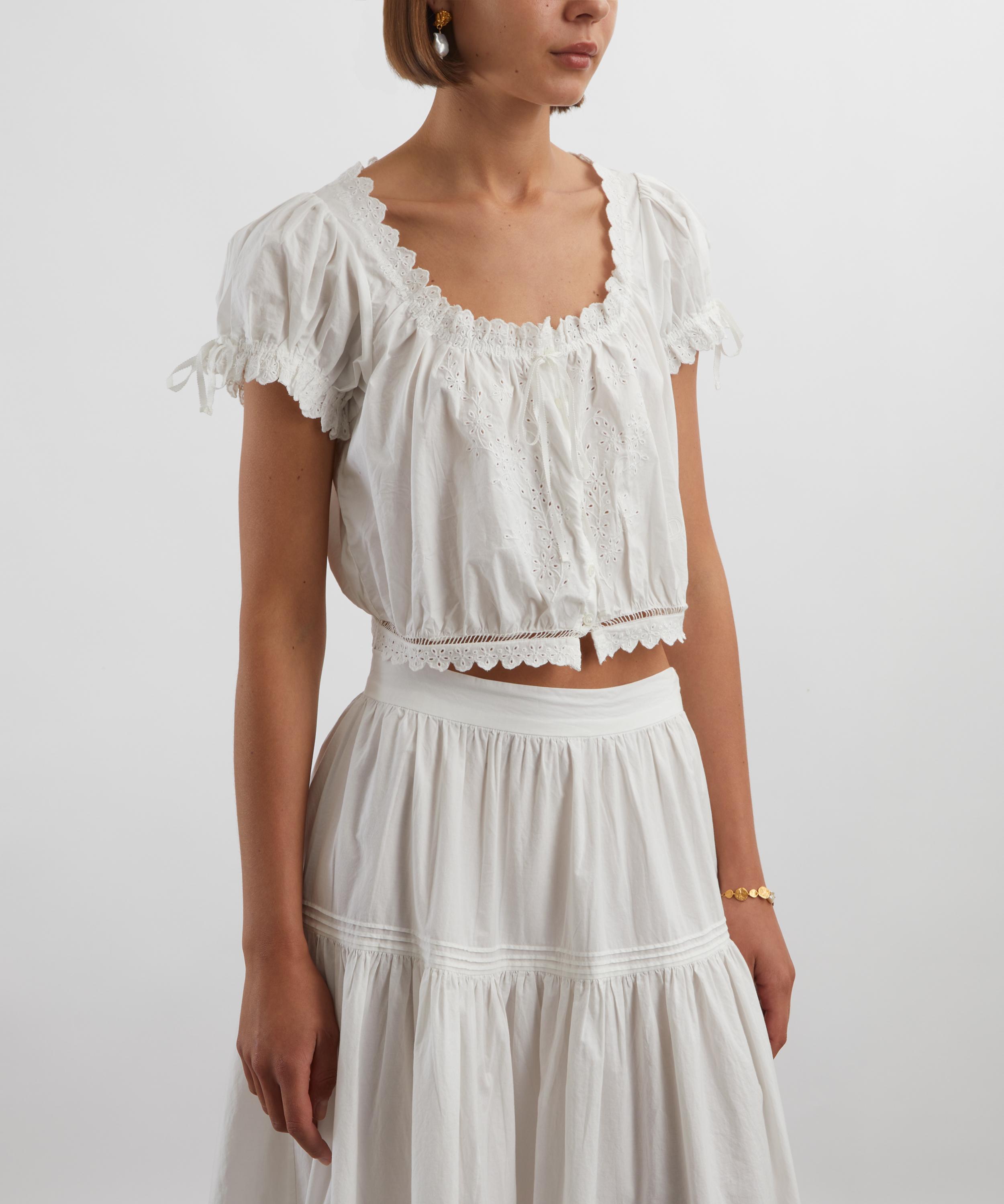 DÔEN - Nera Cotton Floral Eyelet Top image number 2