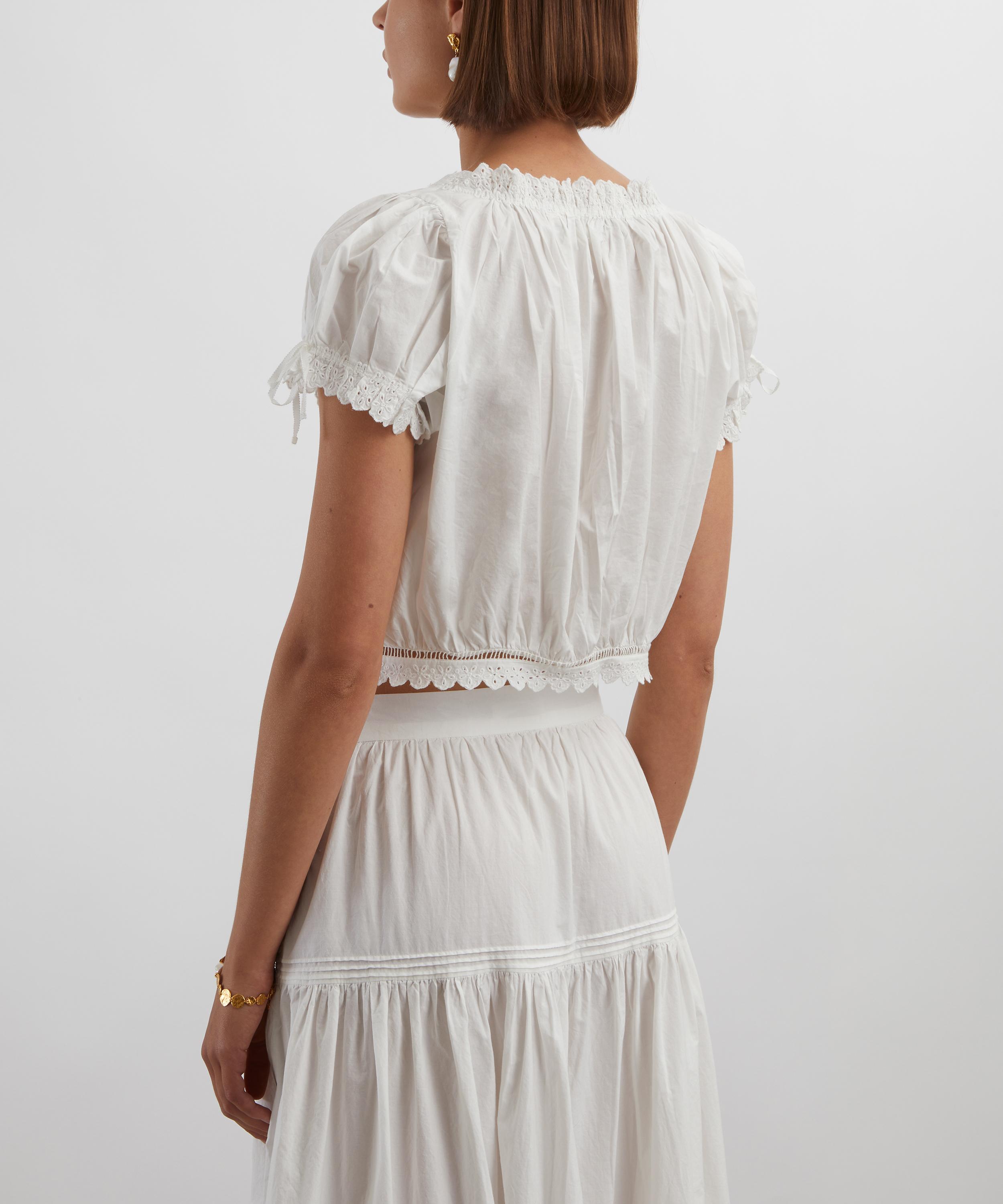 DÔEN - Nera Cotton Floral Eyelet Top image number 3