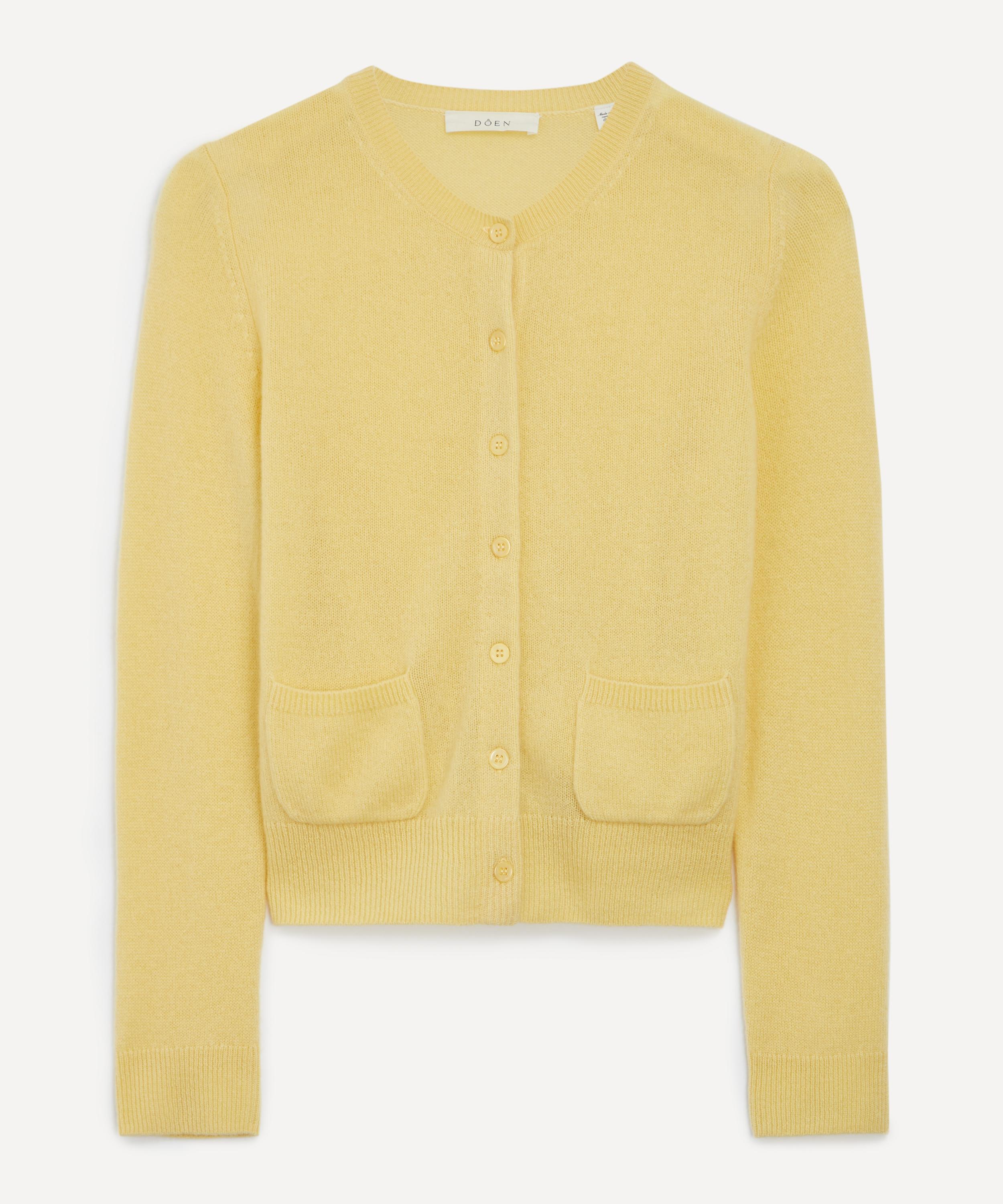 DÔEN - Freya Lemon Chiffon Cashmere Cardigan image number 0
