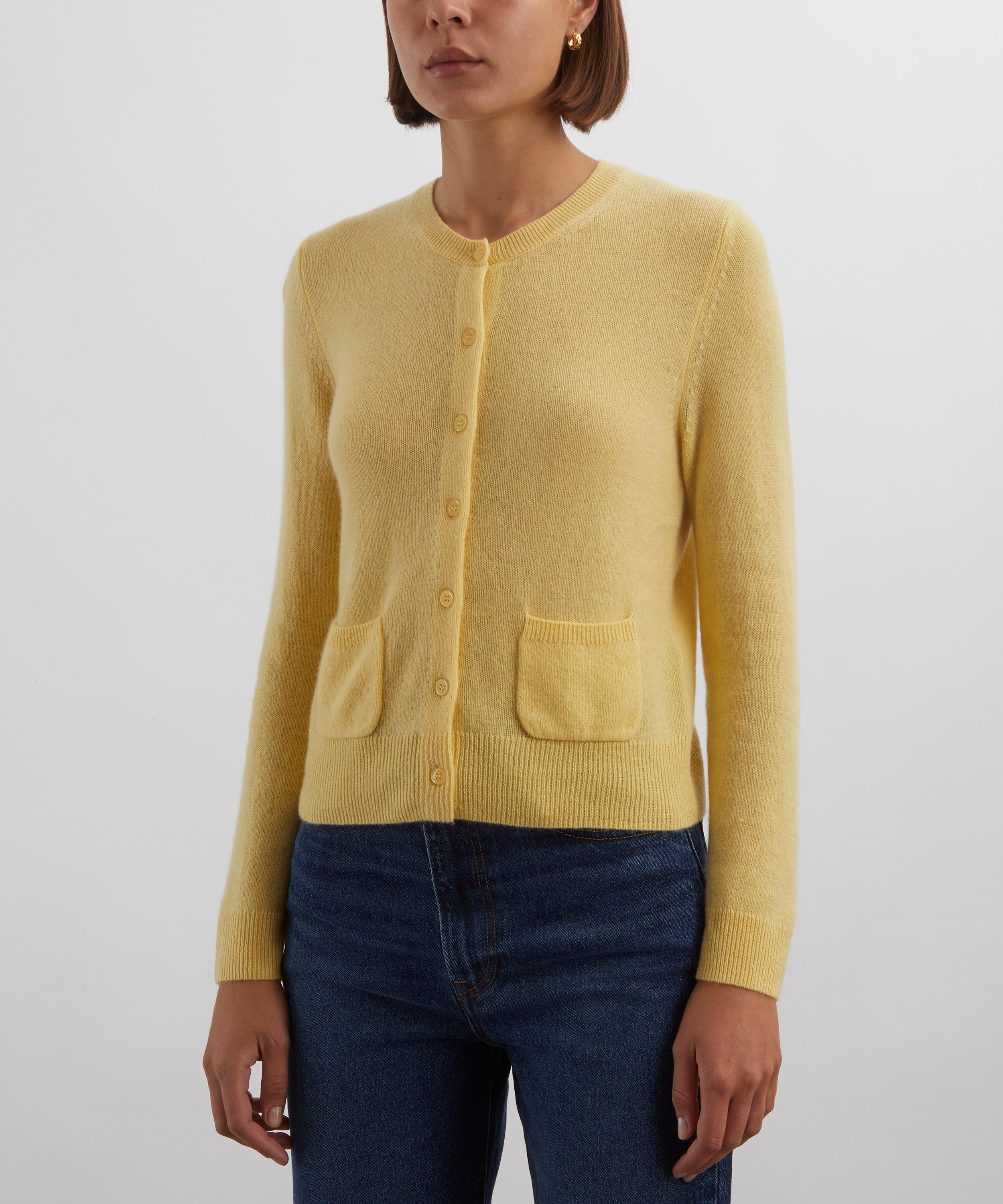 DÔEN - Freya Lemon Chiffon Cashmere Cardigan image number 2