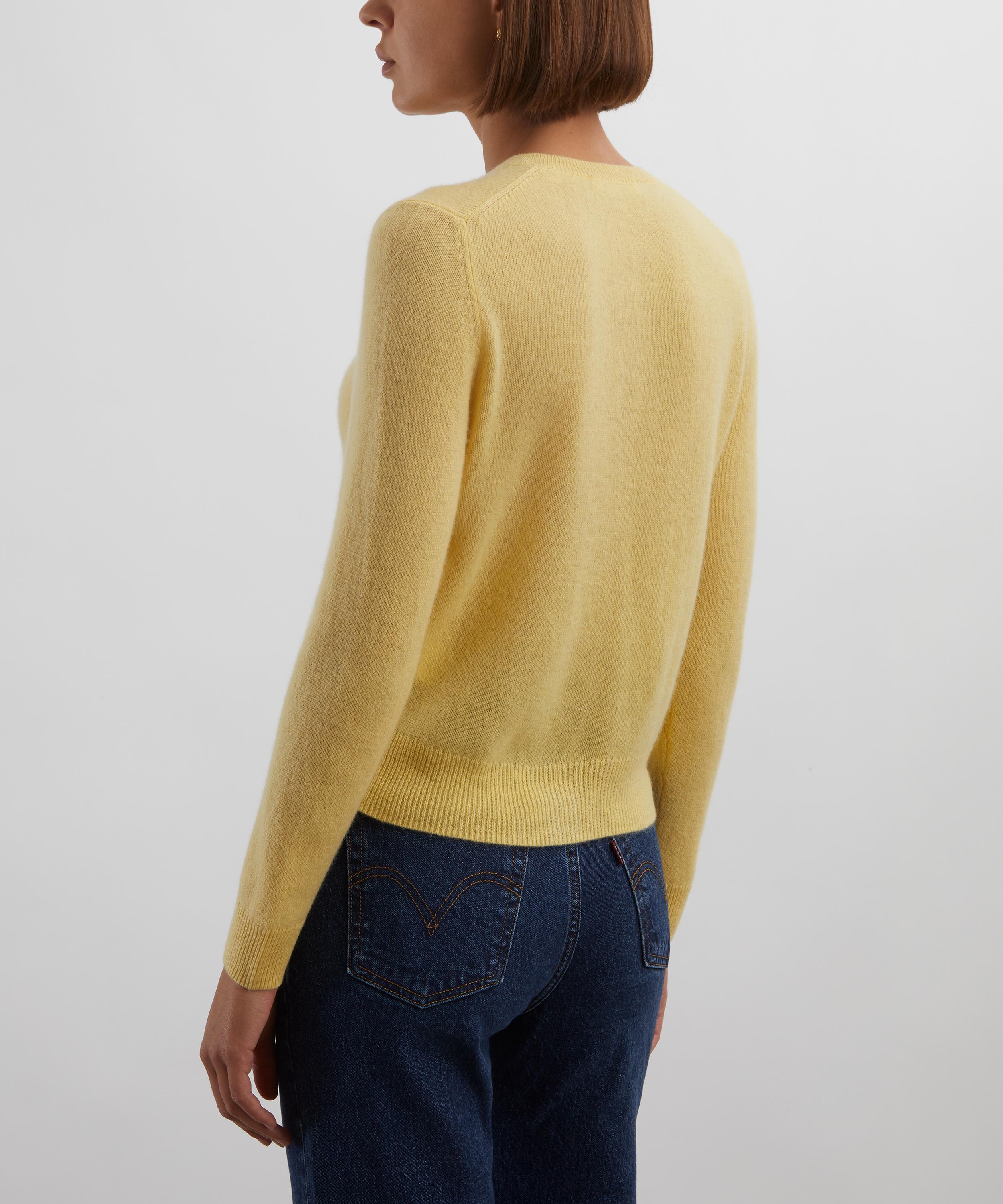 DÔEN - Freya Lemon Chiffon Cashmere Cardigan image number 3