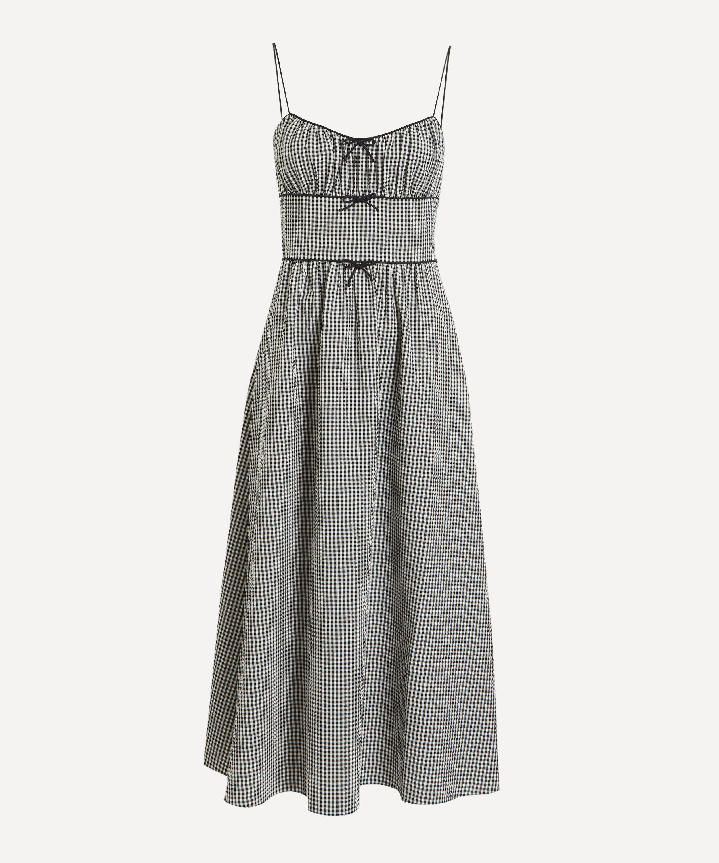 DÔEN - Belline Noir La Maddalena Gingham Dress image number 0
