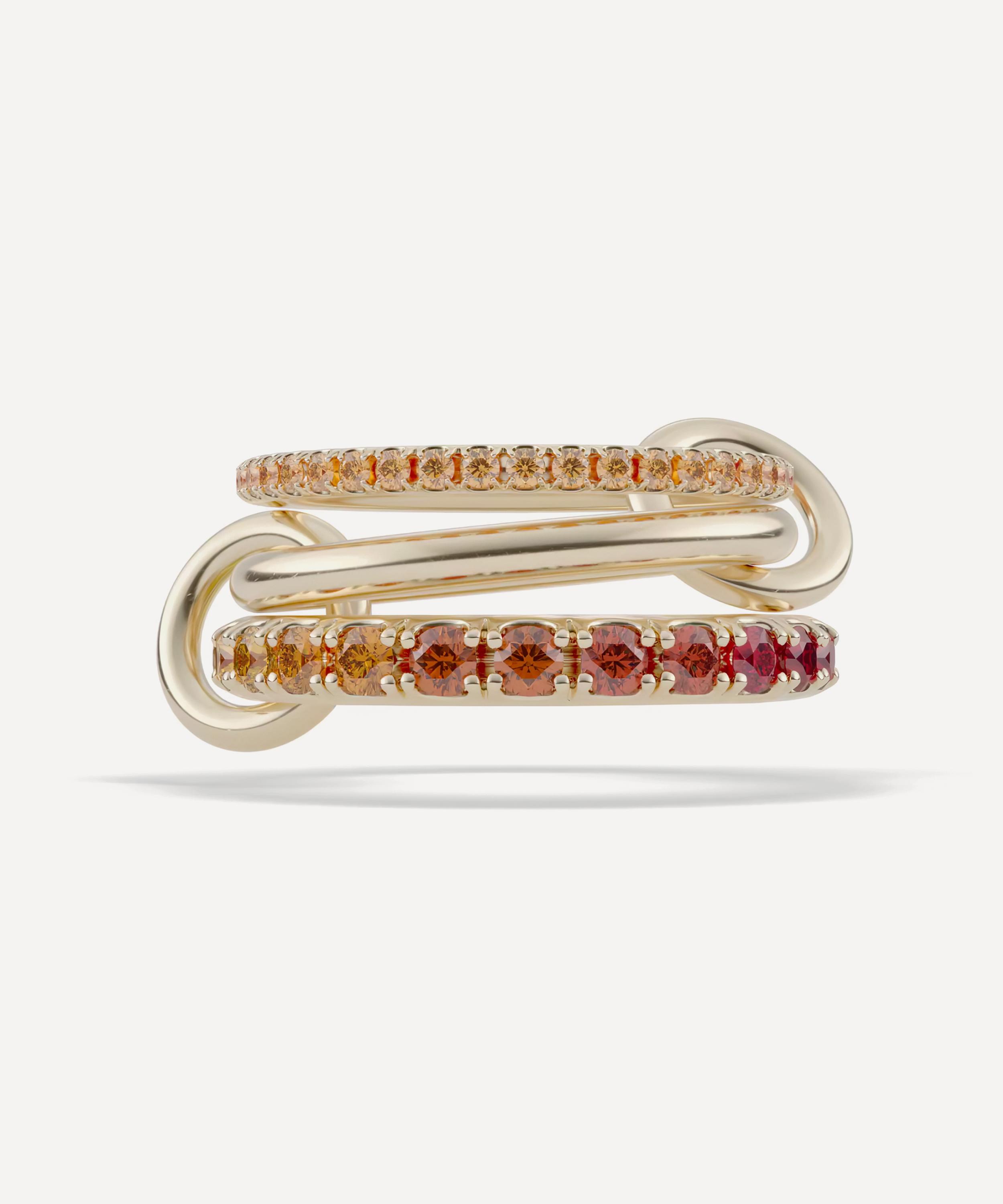 Spinelli Kilcollin - 18ct Gold Norah Orange Ombré Sapphire Ring image number 0