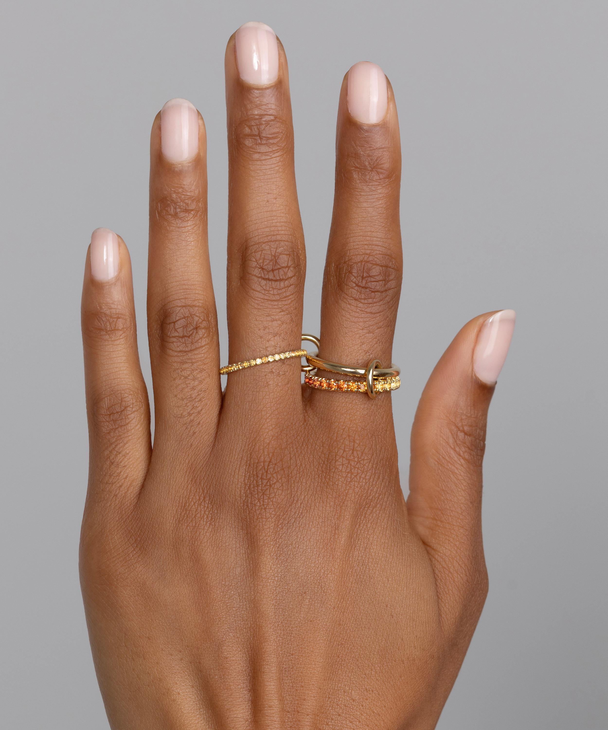 Spinelli Kilcollin - 18ct Gold Norah Orange Ombré Sapphire Ring image number 1