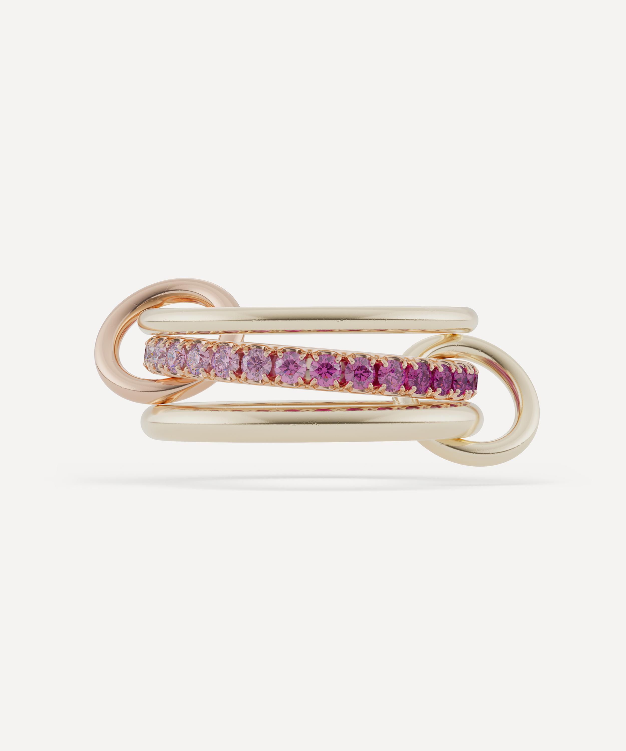 Spinelli Kilcollin - Mixed Metal Petunia Pink Ombré Sapphire Ring image number 0