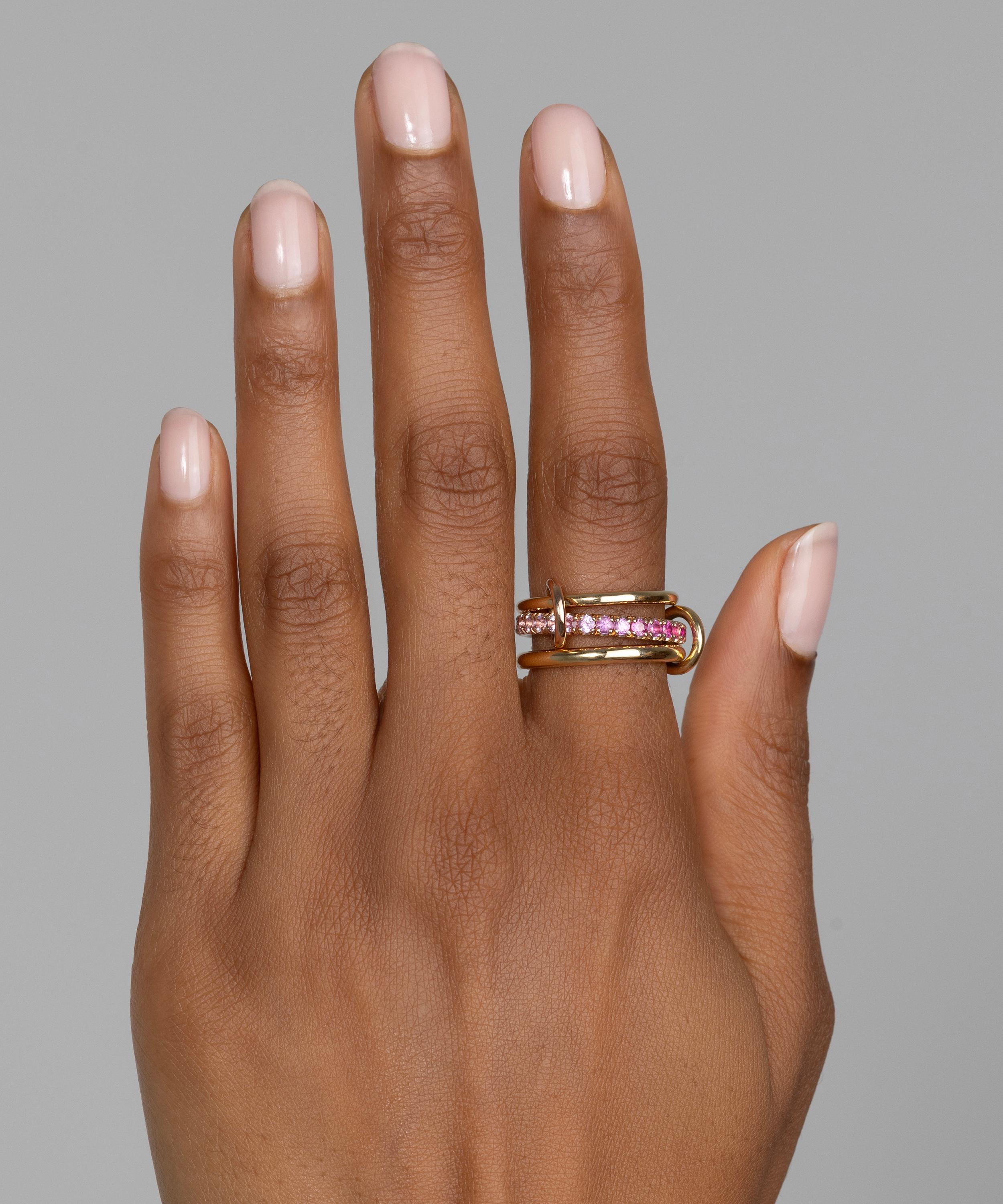 Spinelli Kilcollin - Mixed Metal Petunia Pink Ombré Sapphire Ring image number 1