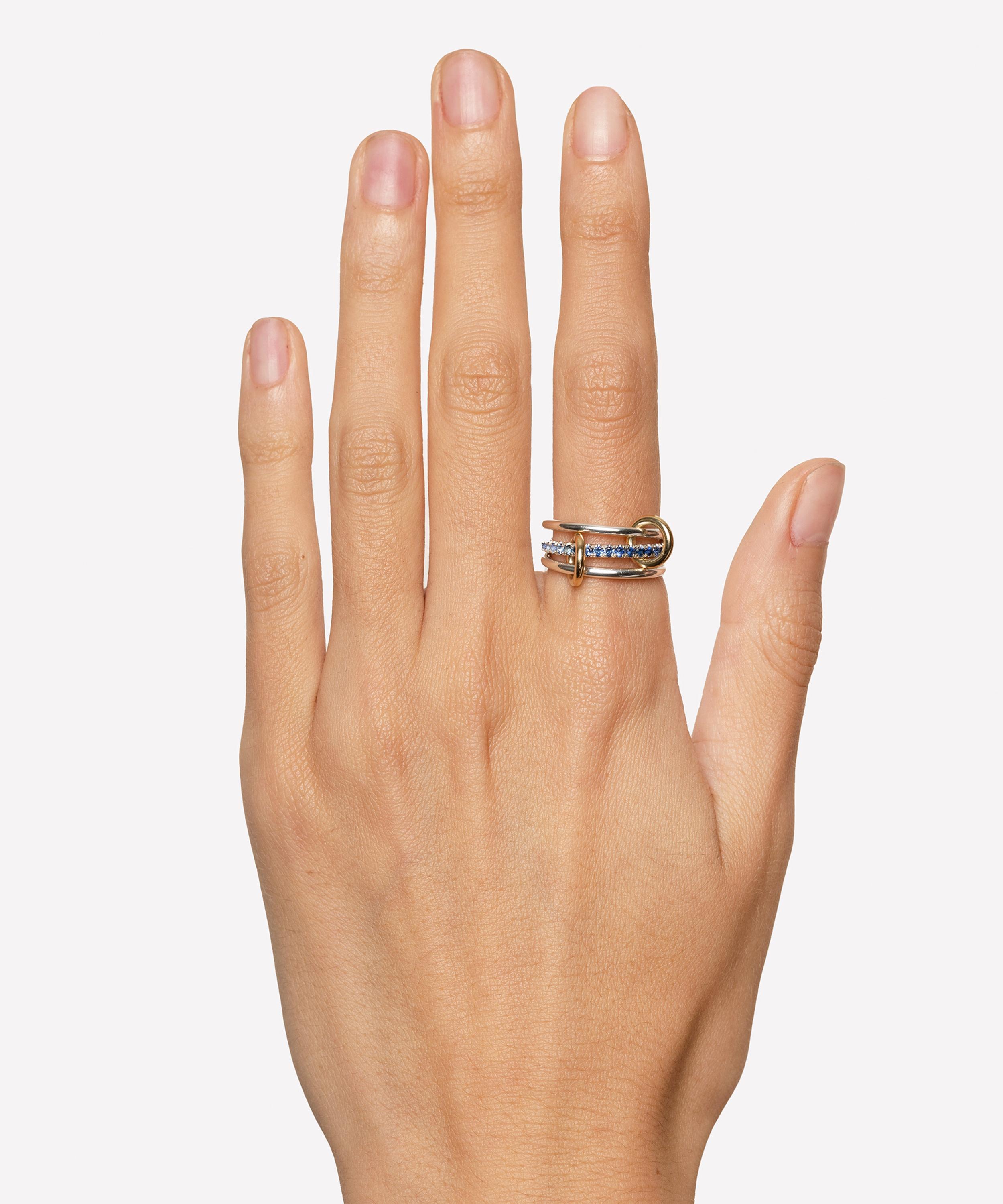 Spinelli Kilcollin - Mixed Metal Tigris SG Blue Ombré Sapphire Ring image number 1