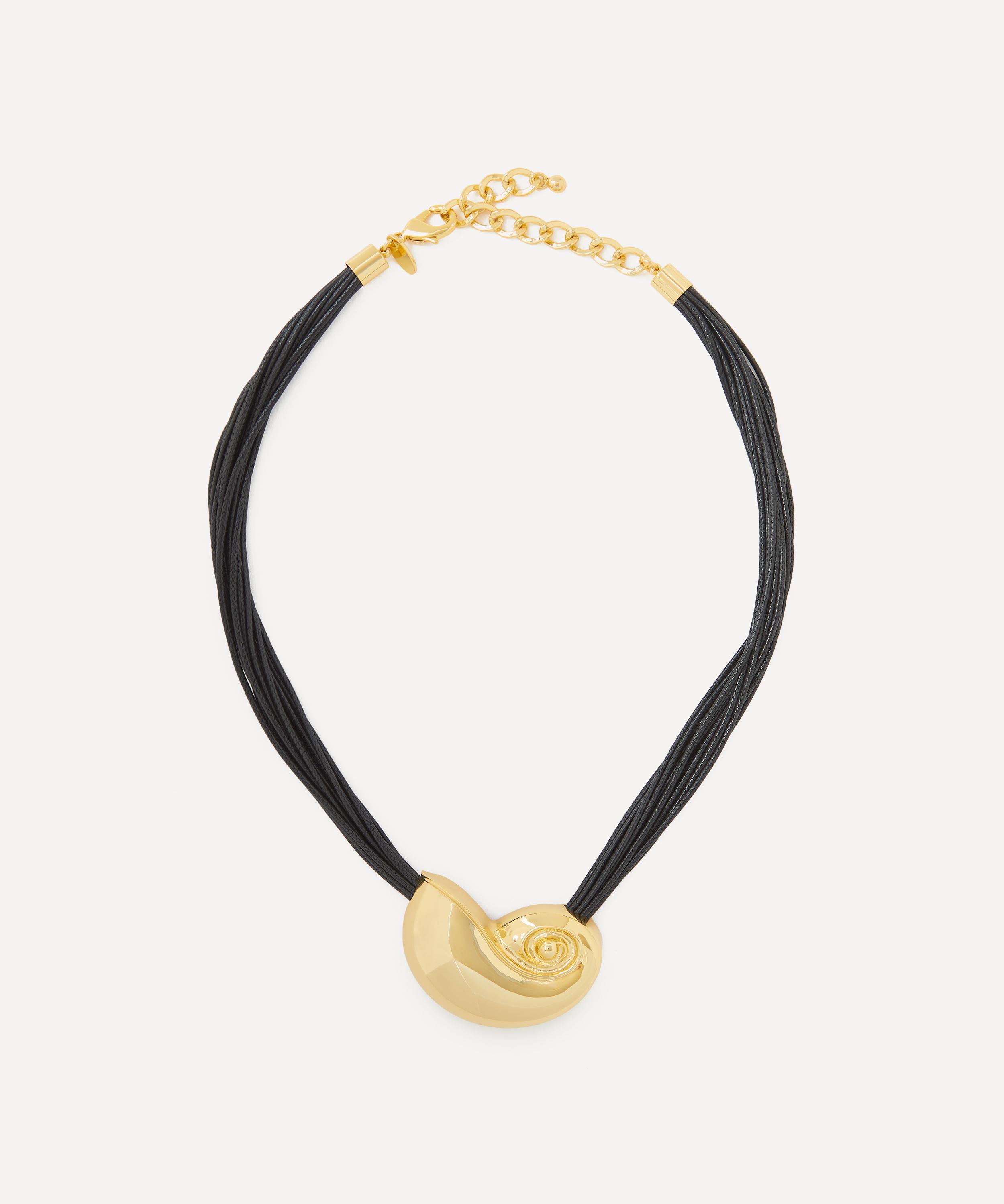 Kenneth Jay Lane - Multi-Strand Cord Seashell Pendant Necklace image number 1