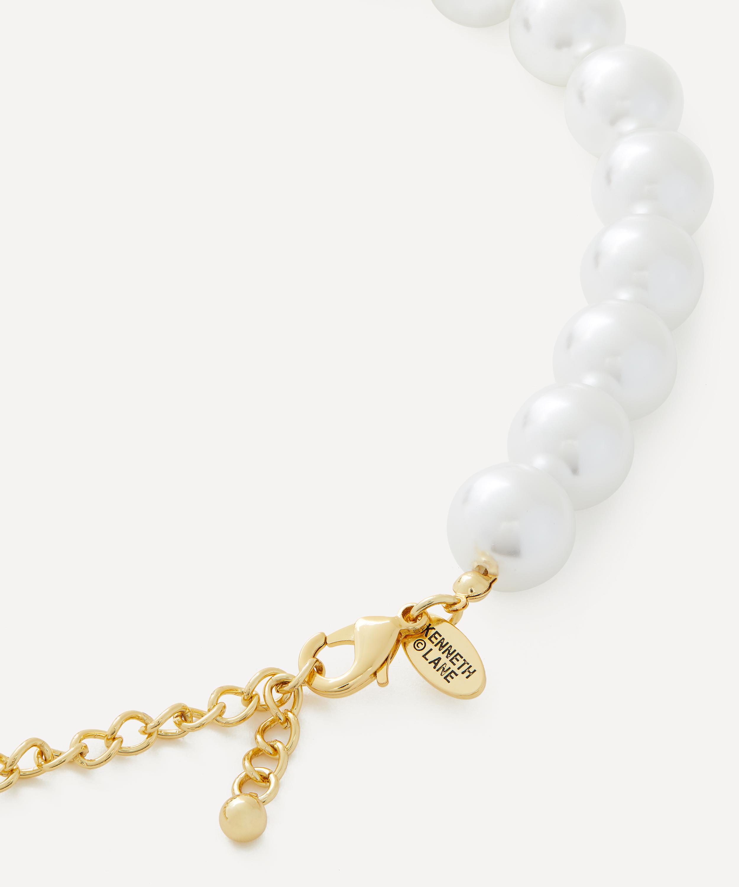 Kenneth Jay Lane - Gold-Plated Cherries Pearl Pendant Necklace image number 2