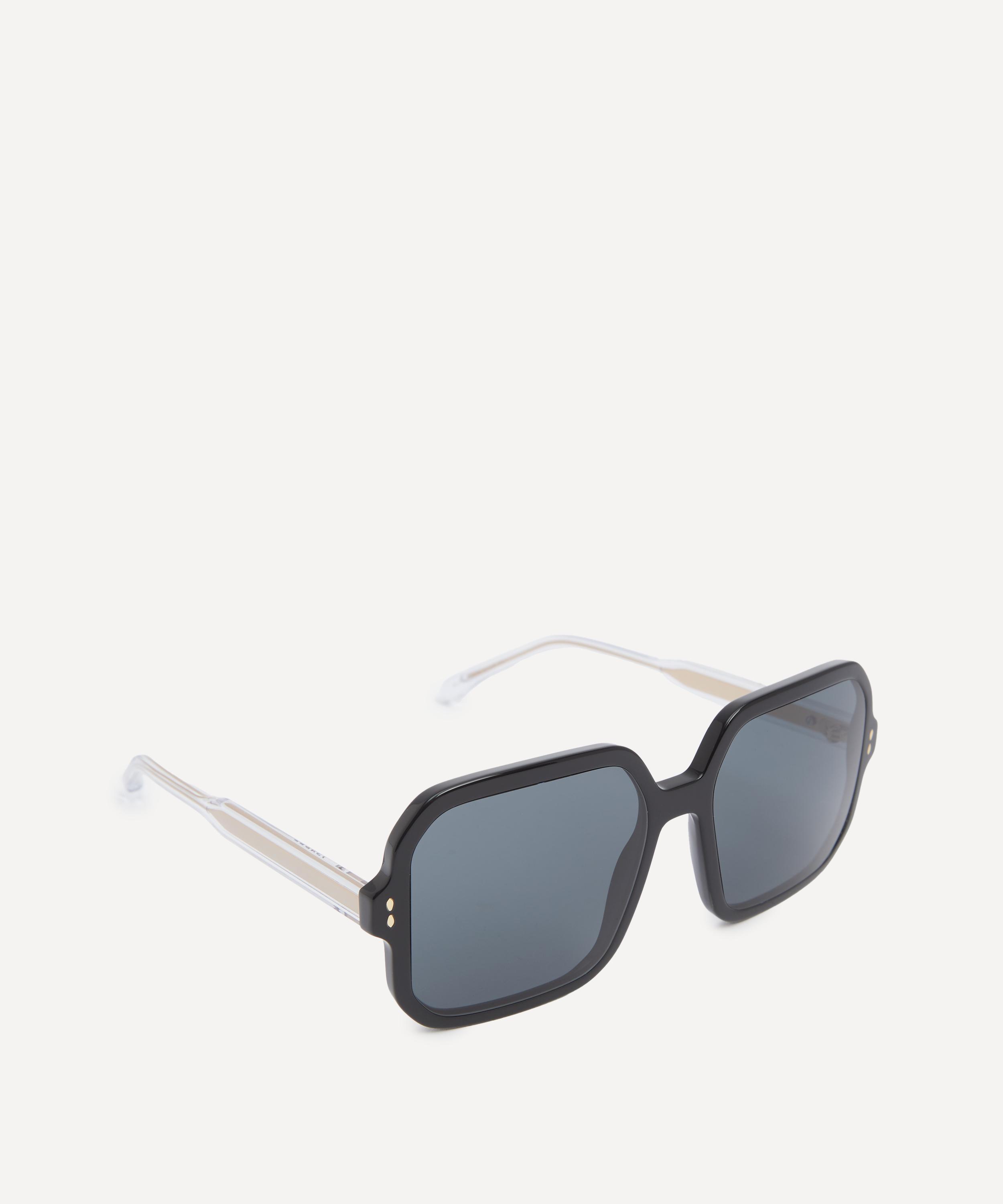 Isabel Marant - Black Acetate Rectangular Sunglasses image number 1