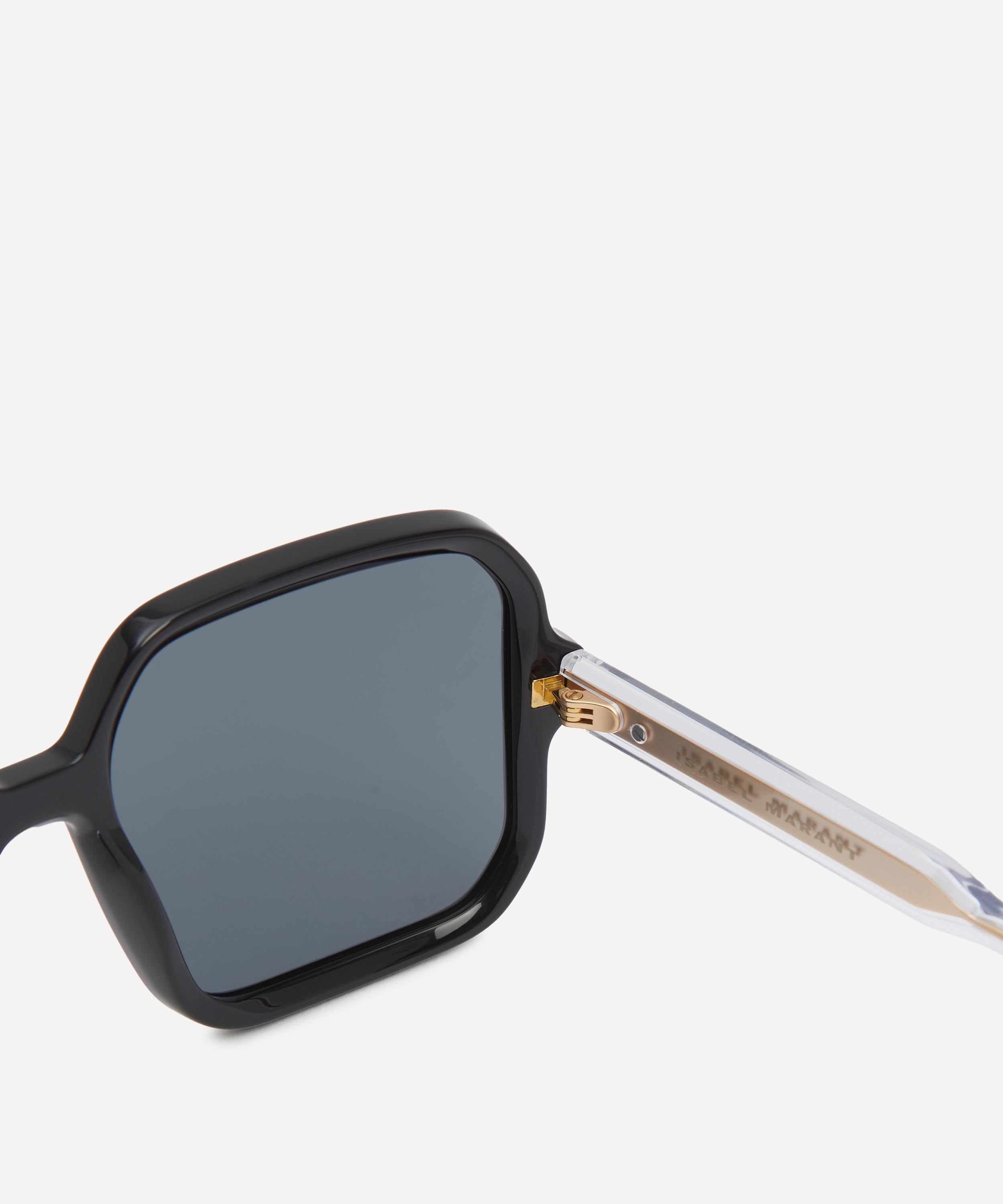 Isabel Marant - Black Acetate Rectangular Sunglasses image number 2