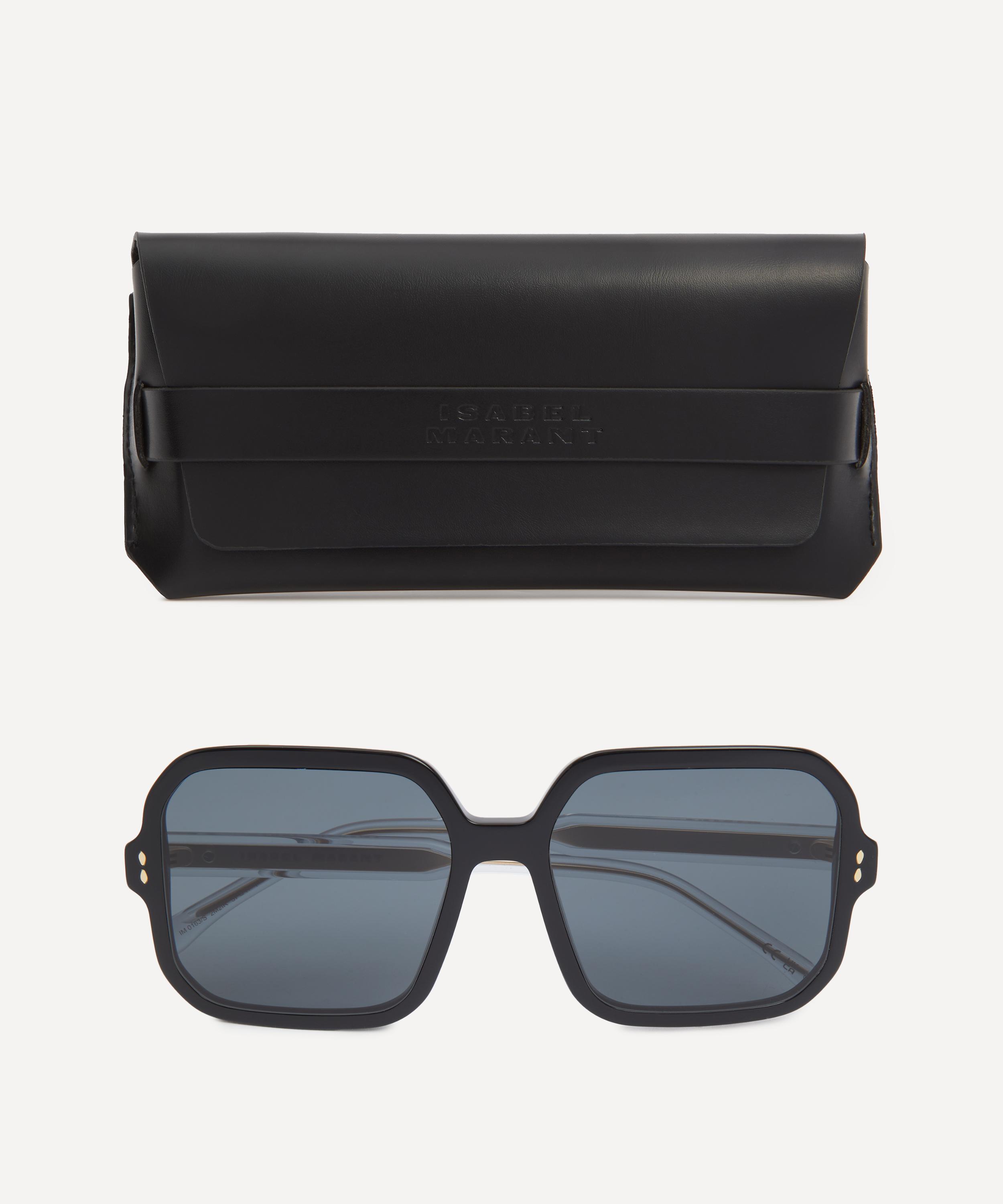 Isabel Marant - Black Acetate Rectangular Sunglasses image number 3