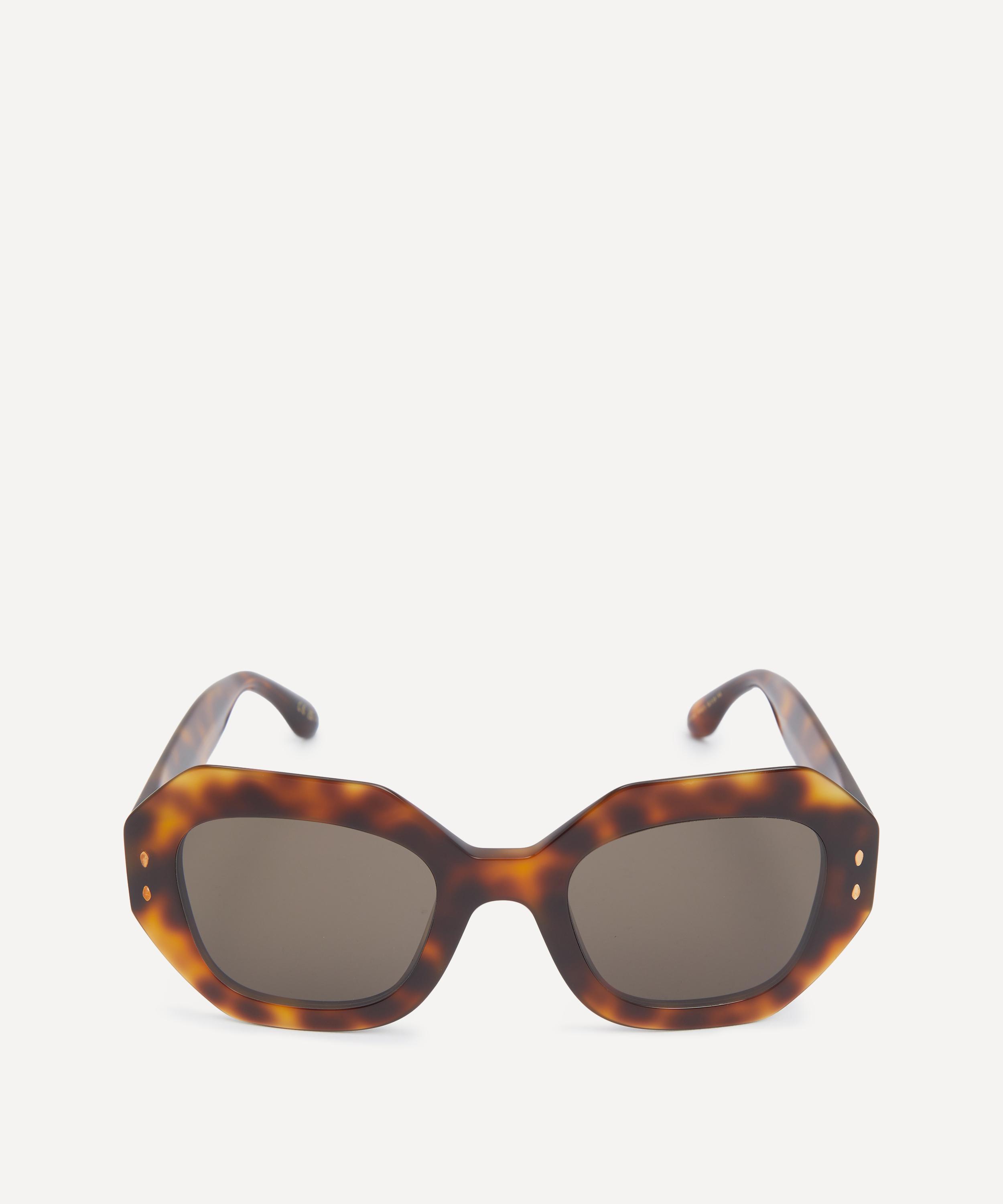Isabel Marant - Havana Acetate Geometric Frame Sunglasses