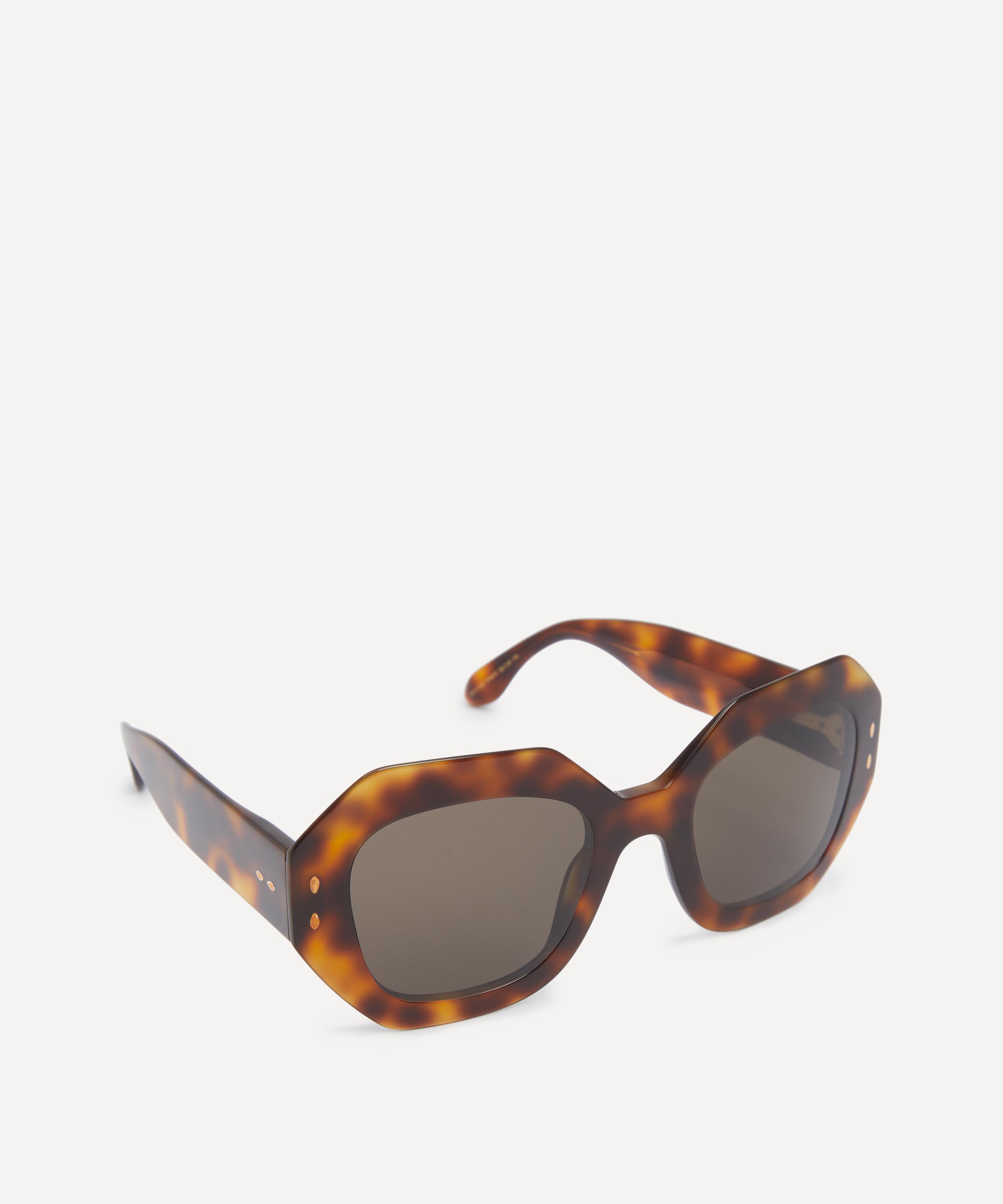 Isabel Marant - Havana Acetate Geometric Frame Sunglasses image number 1
