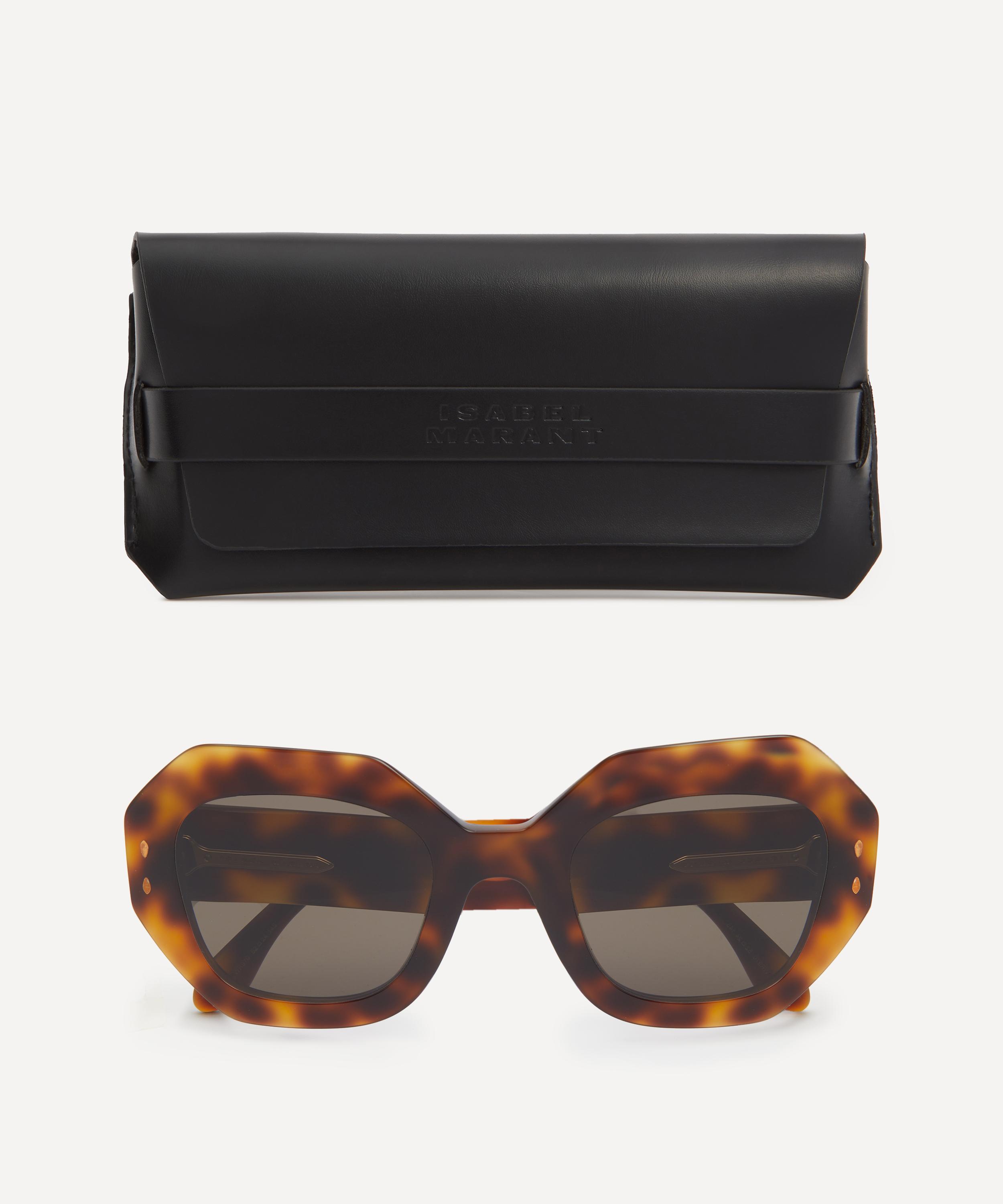 Isabel Marant - Havana Acetate Geometric Frame Sunglasses image number 3
