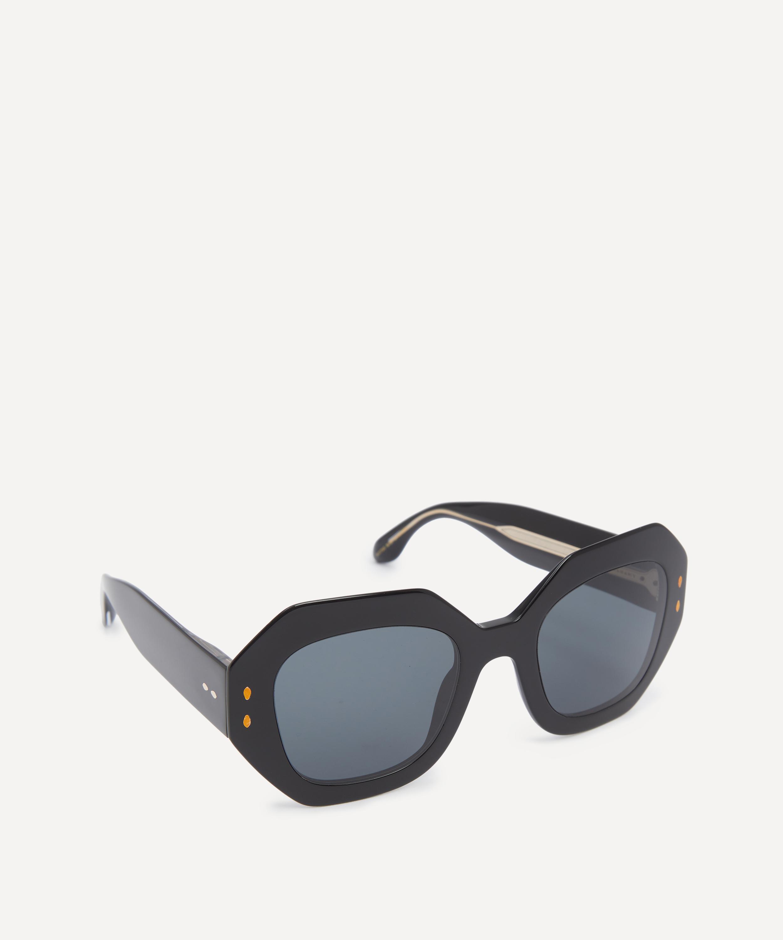 Isabel Marant - Black Acetate Geometric Frame Sunglasses image number 1