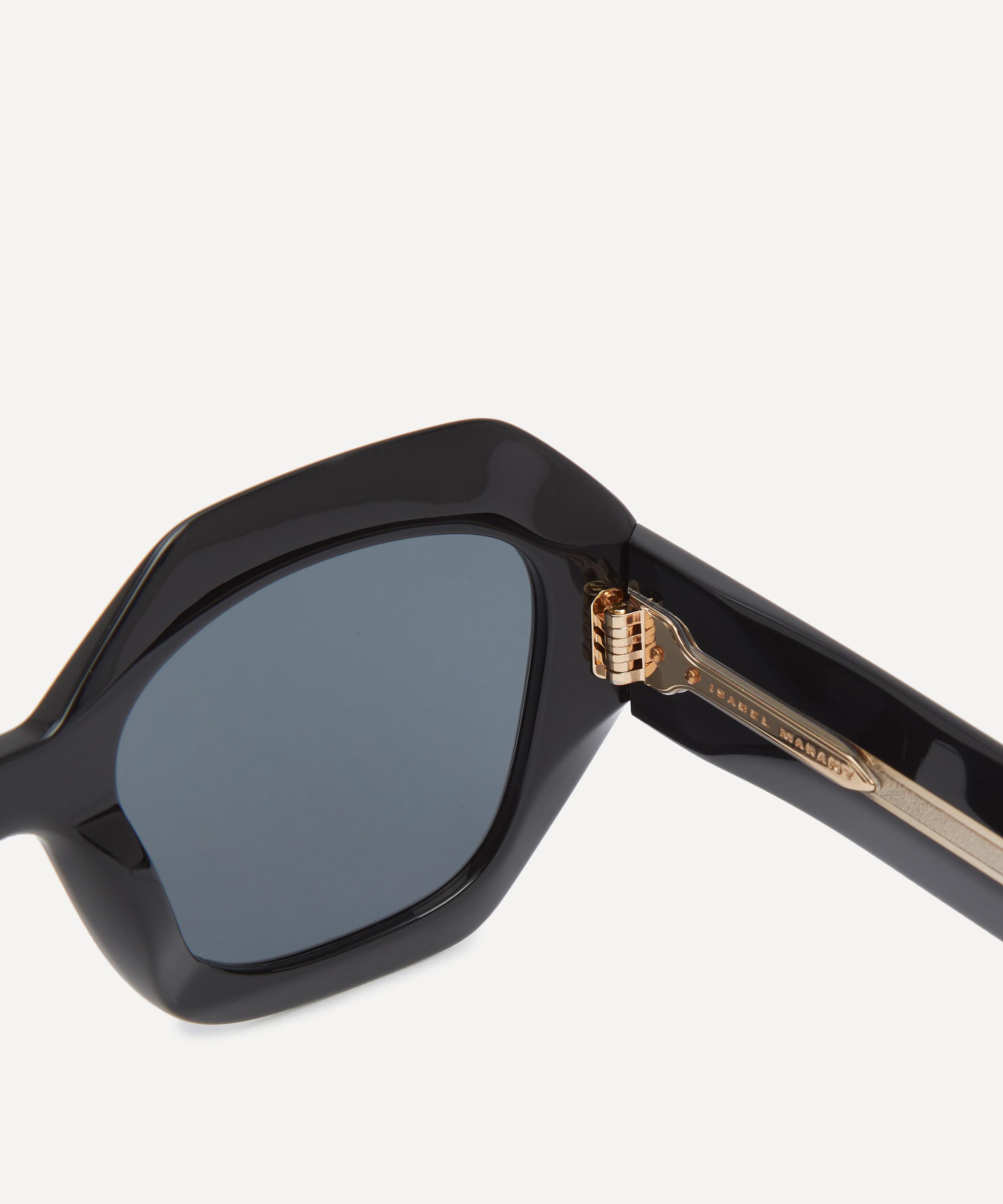 Isabel Marant - Black Acetate Geometric Frame Sunglasses image number 2