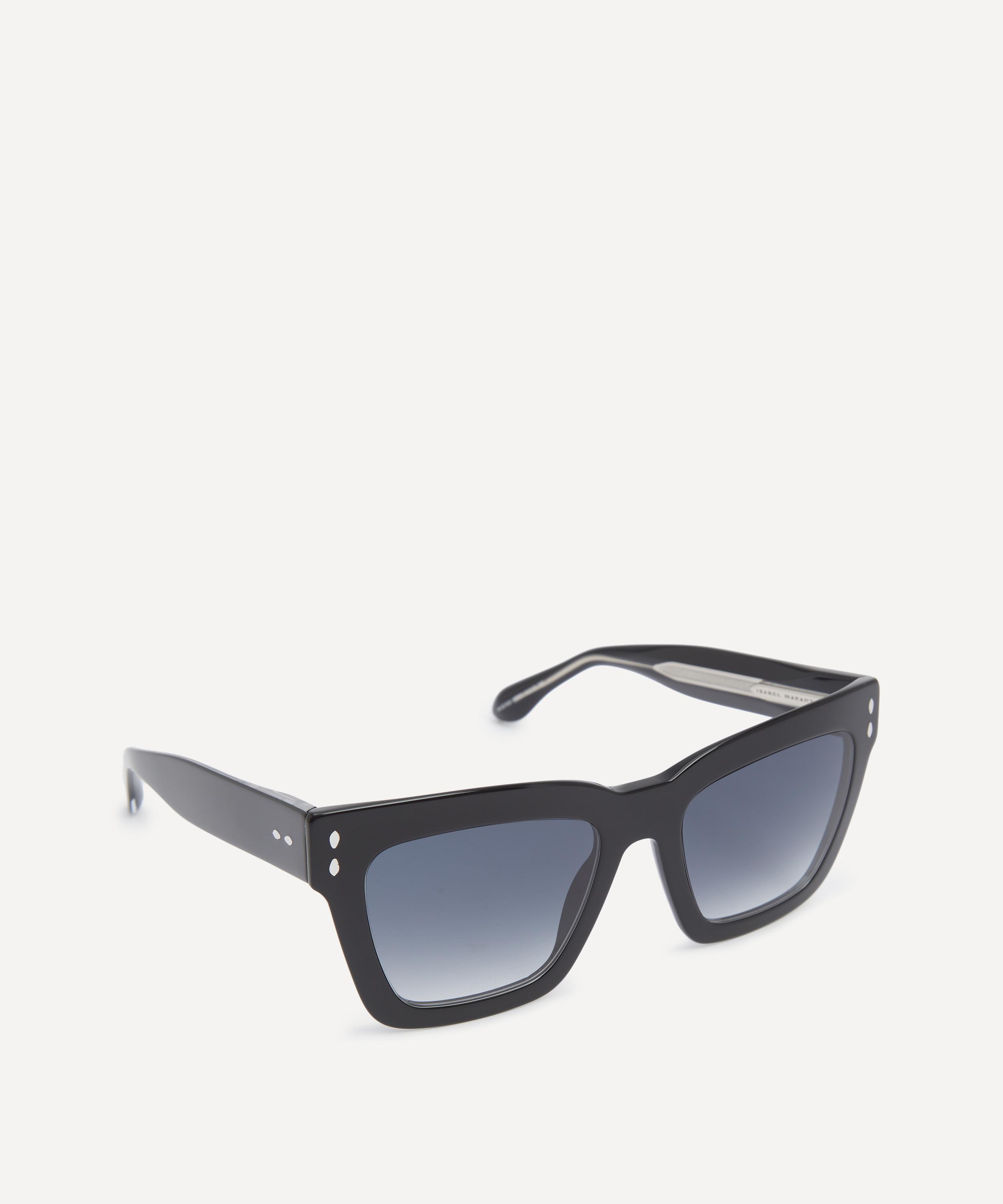 Isabel Marant - Black Acetate Rectangular Chunky Sunglasses image number 1