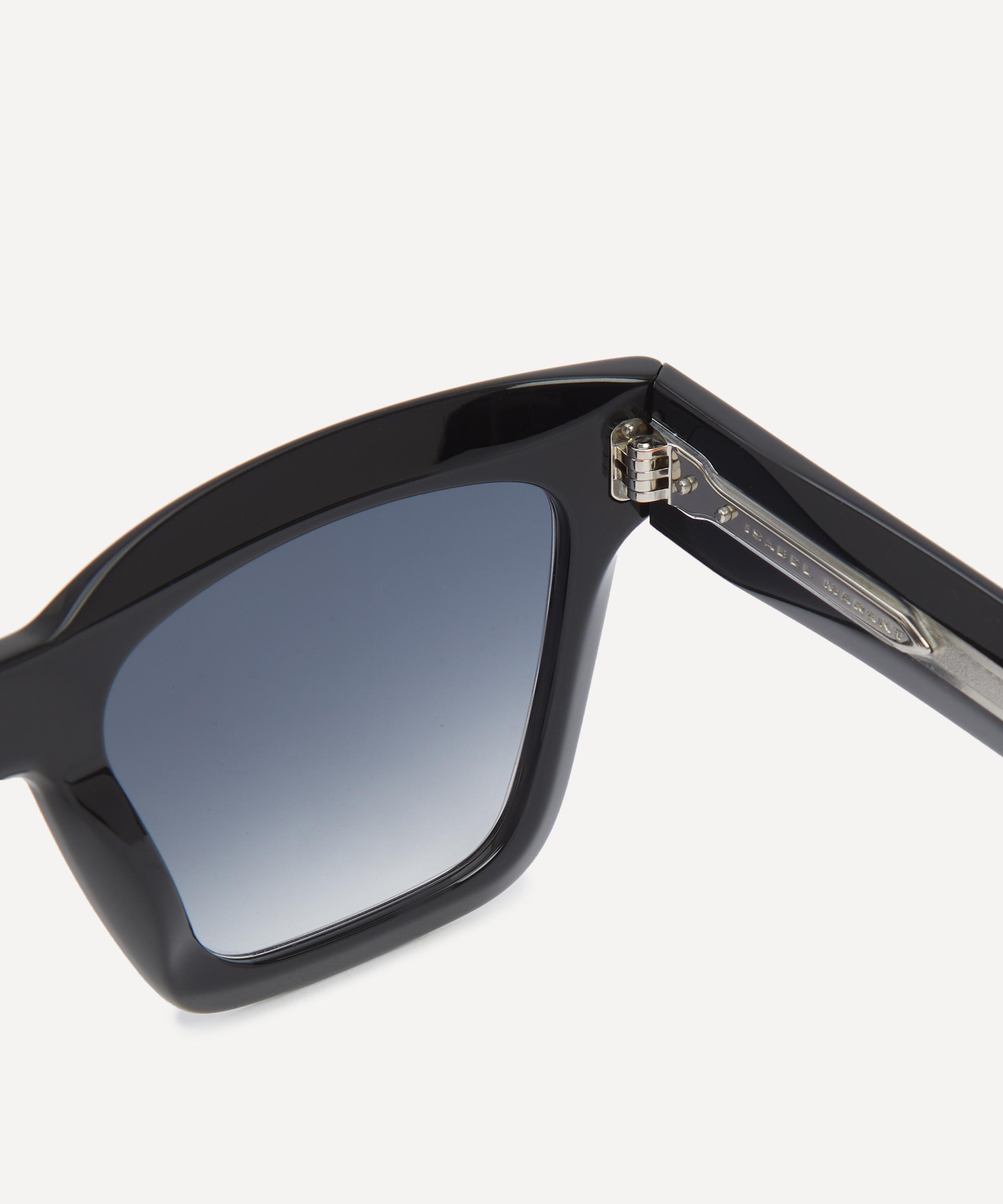 Isabel Marant - Black Acetate Rectangular Chunky Sunglasses image number 2