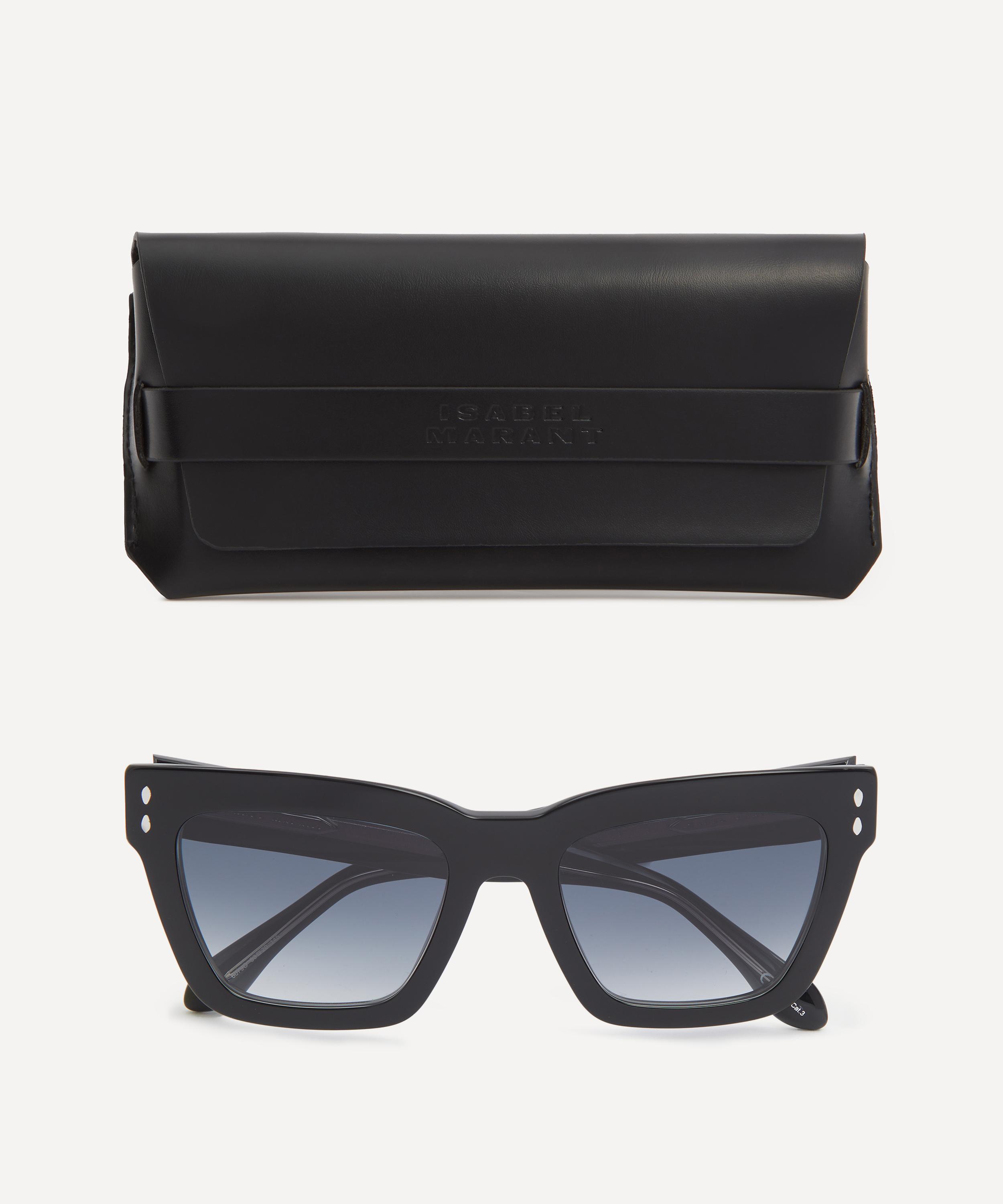 Isabel Marant - Black Acetate Rectangular Chunky Sunglasses image number 3