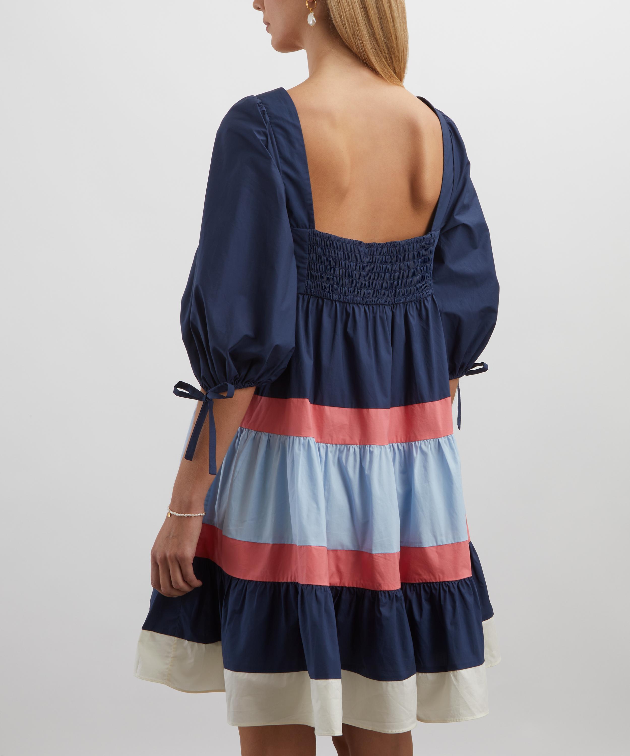 PAPER LONDON - Martha Striped Navy Dress image number 3