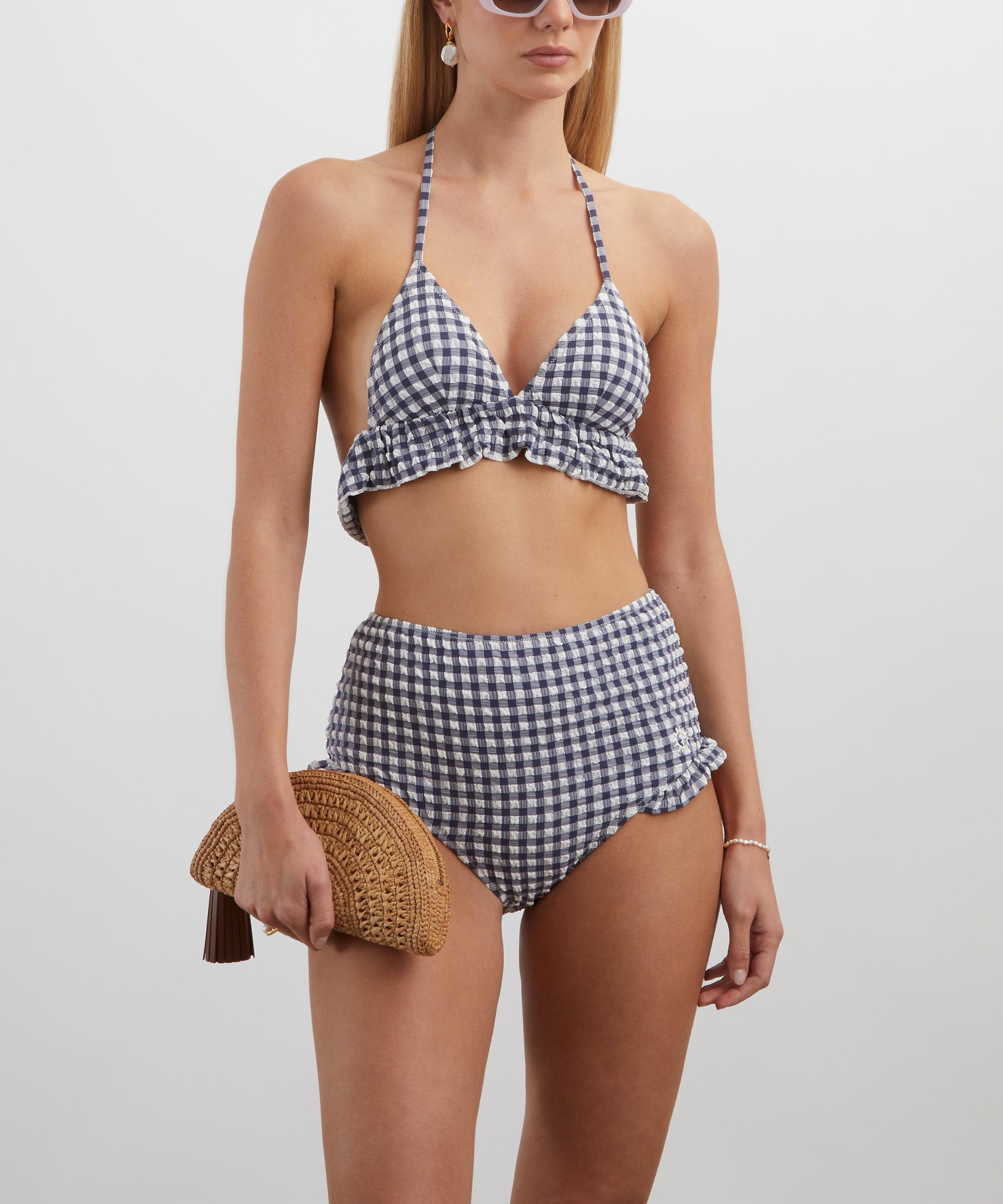 PAPER LONDON - Ruffle Triangle High-Rise Bikini  image number 1