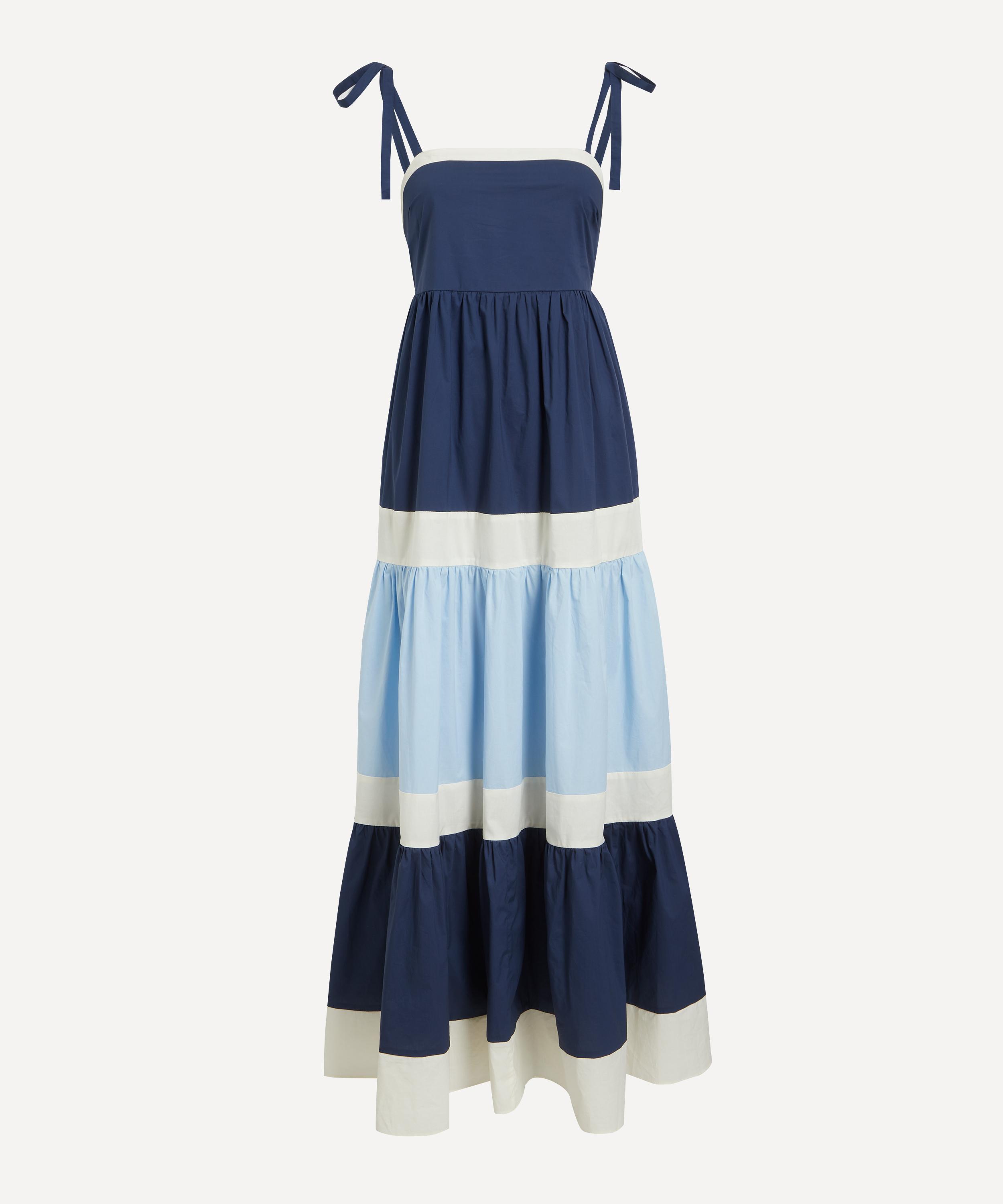 PAPER LONDON - Laura Navy-Ivory Maxi Dress image number 0