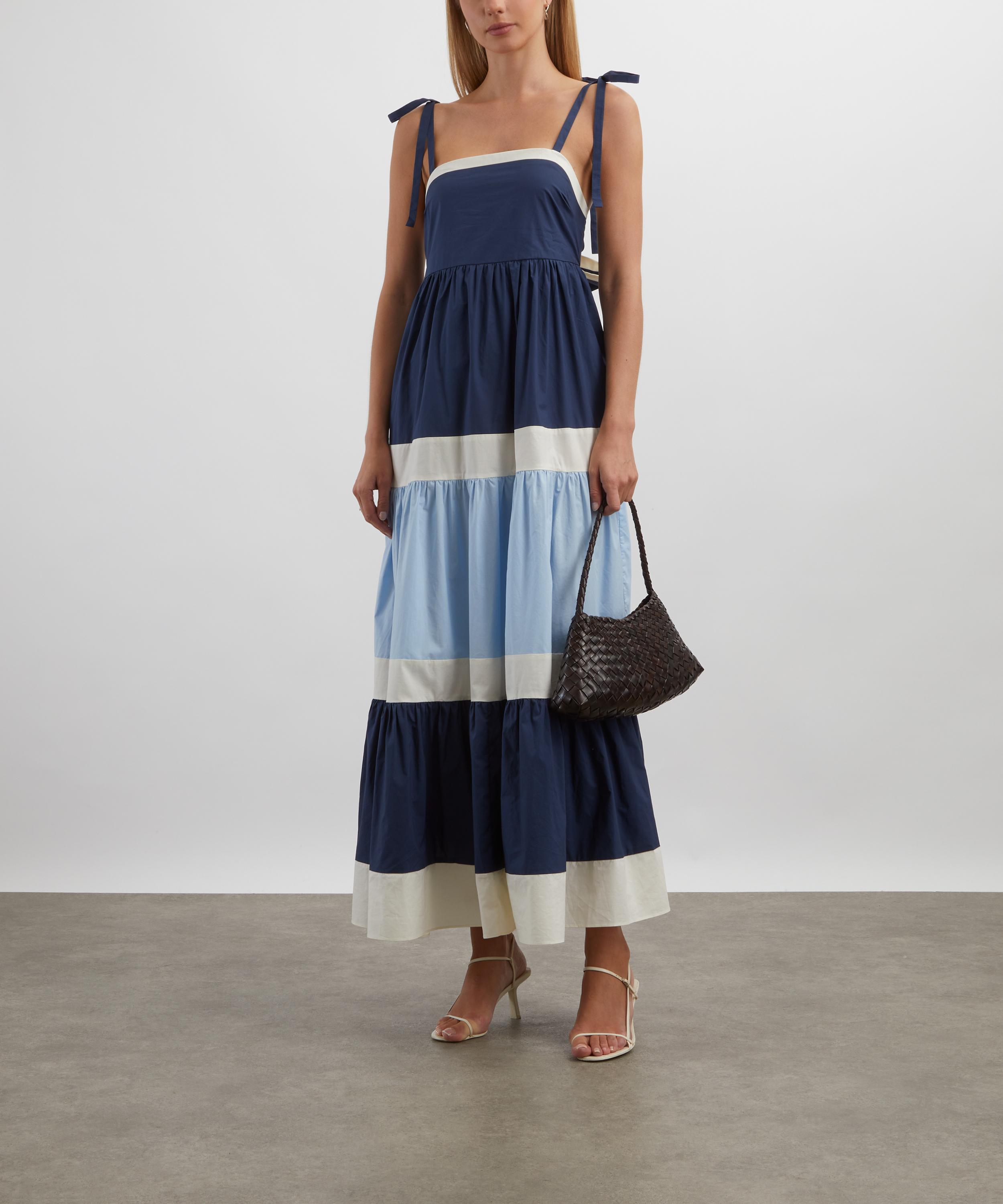 PAPER LONDON - Laura Navy-Ivory Maxi Dress image number 1