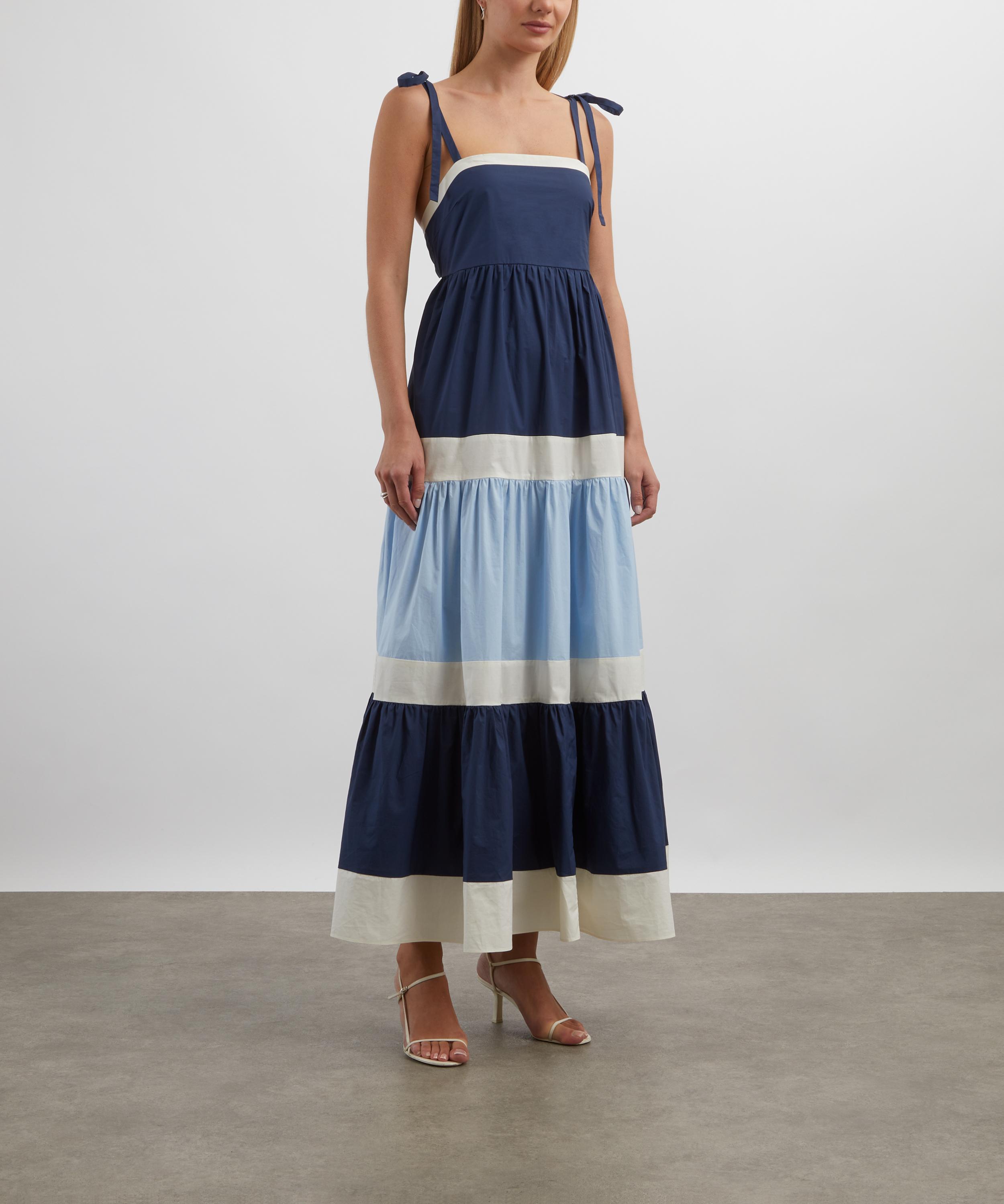 PAPER LONDON - Laura Navy-Ivory Maxi Dress image number 2
