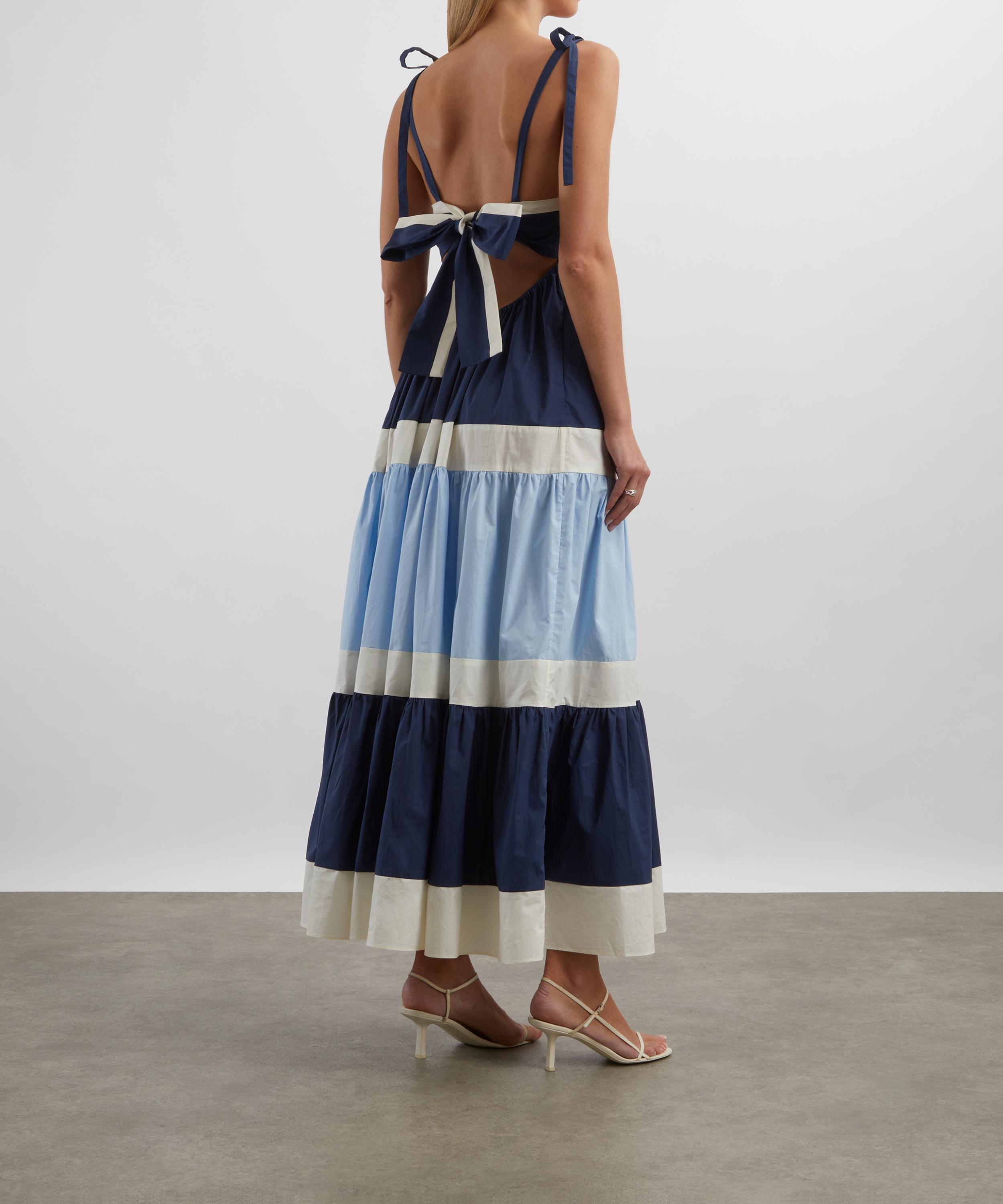 PAPER LONDON - Laura Navy-Ivory Maxi Dress image number 3
