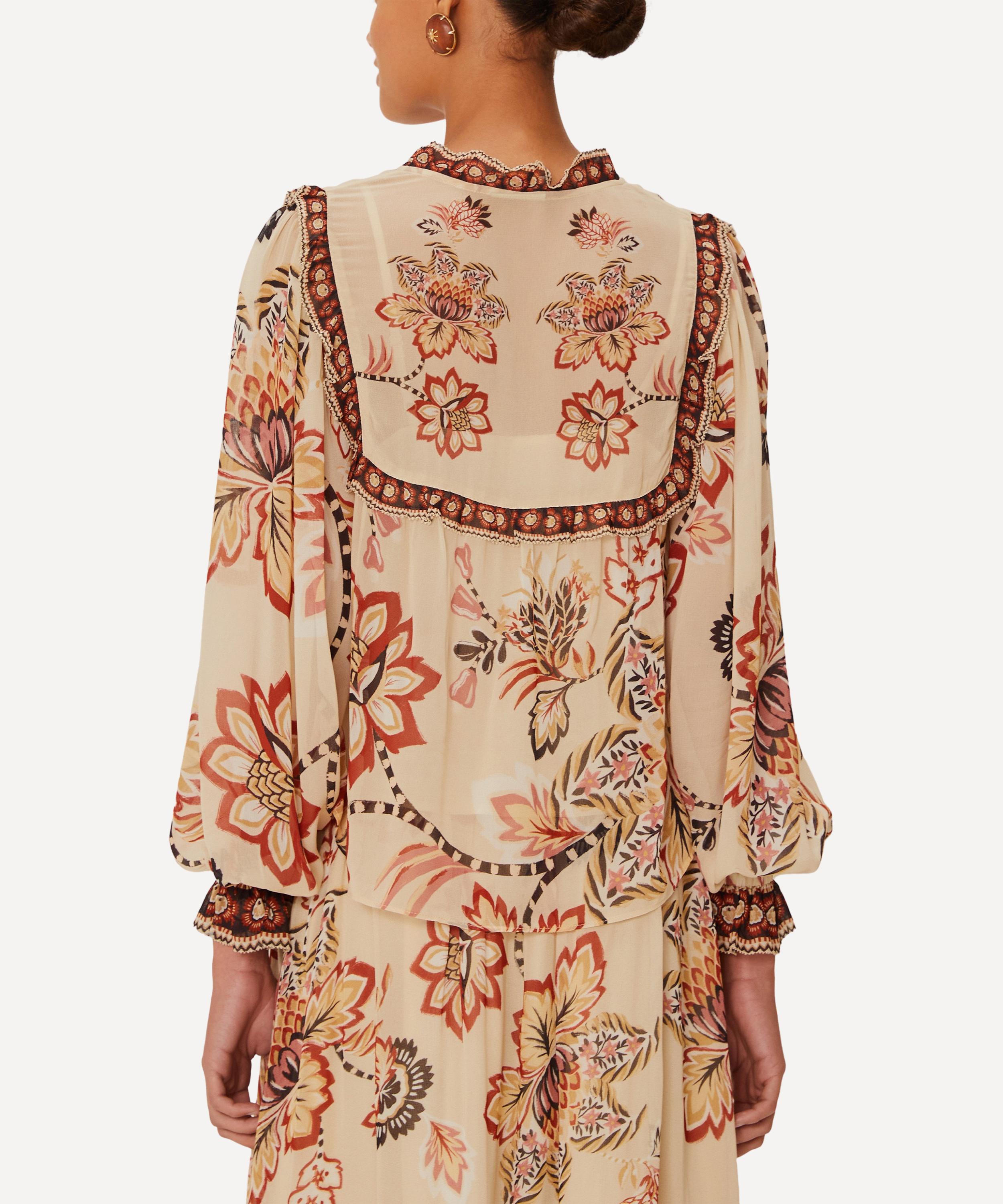 FARM Rio - Sand Aura Floral Midi Skirt image number 1
