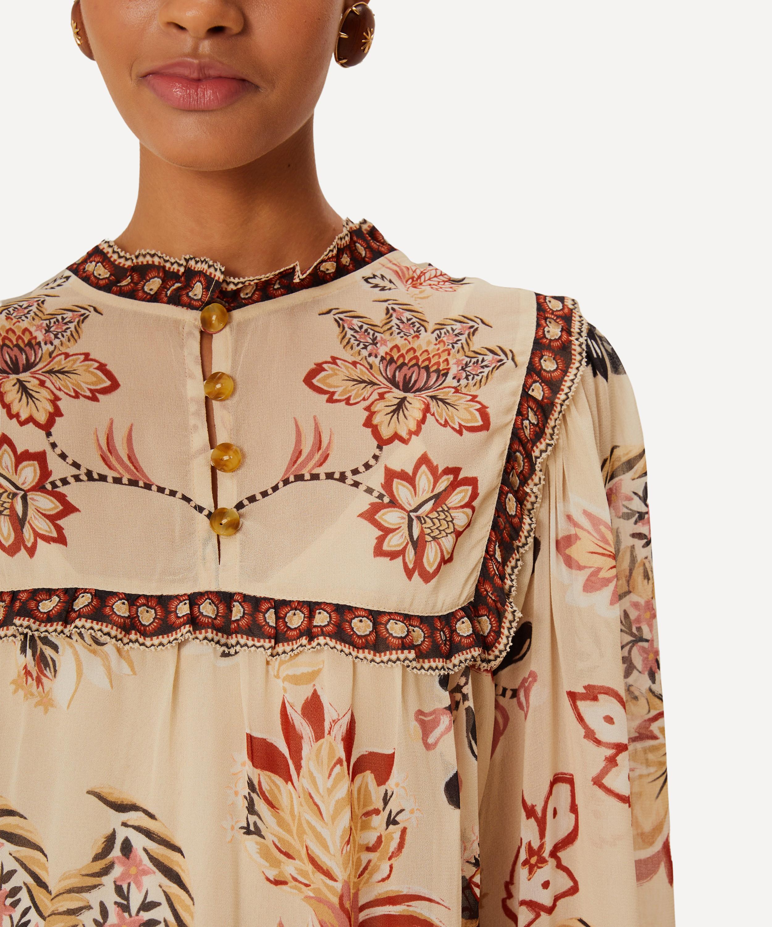 FARM Rio - Sand Aura Floral Midi Skirt image number 2