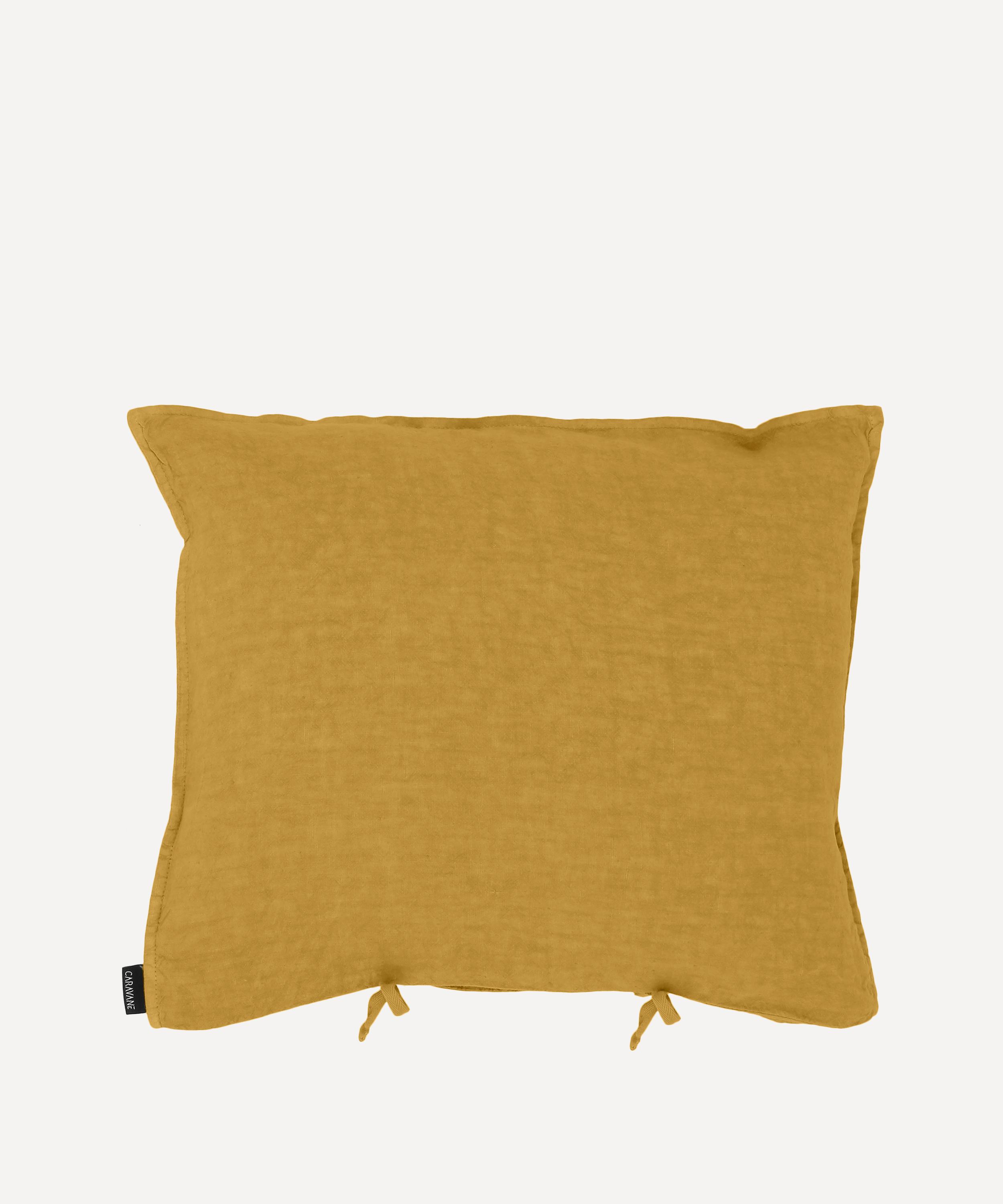 Caravane - Selena Washed Linen Cushion image number 0