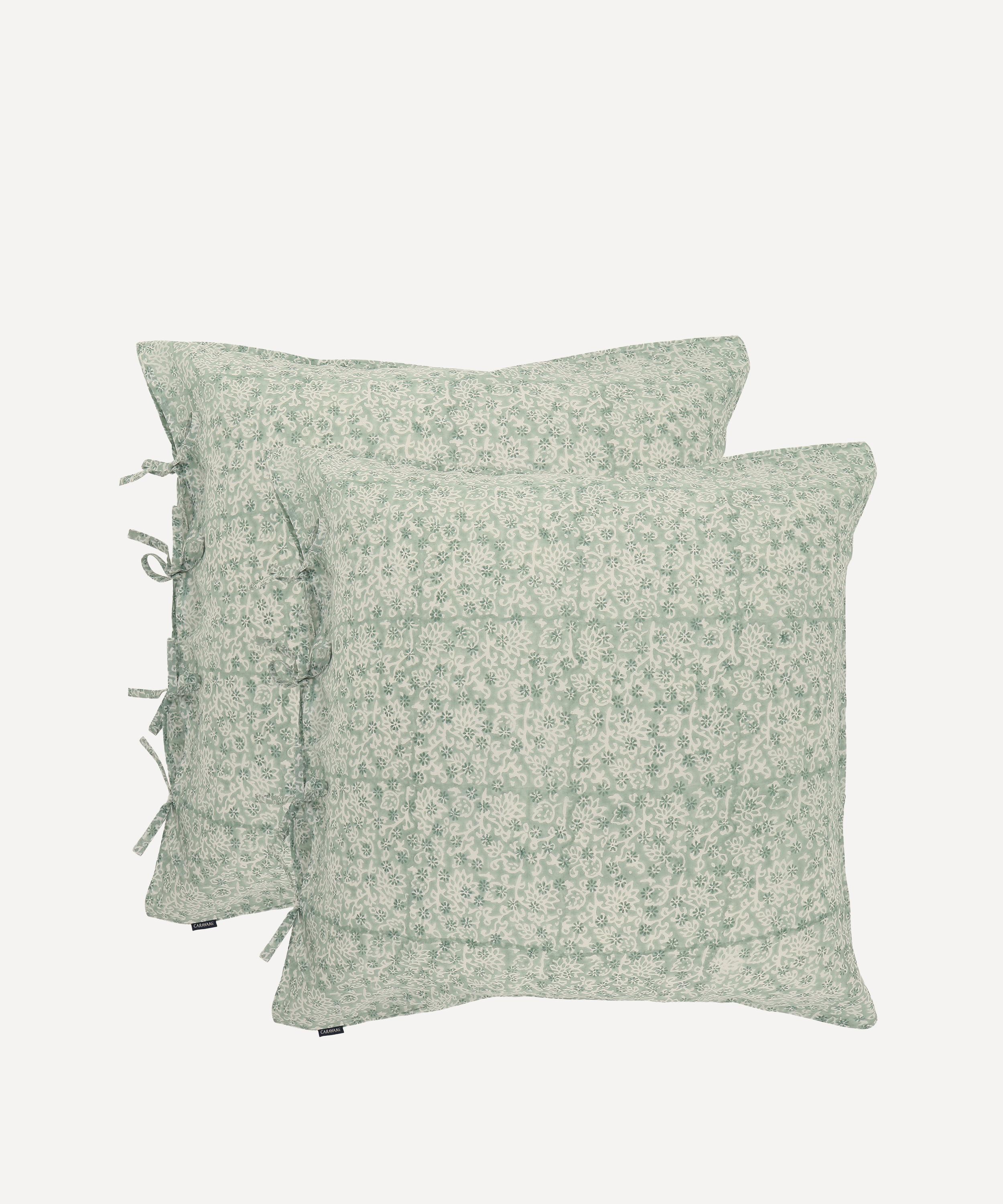 Caravane - Dalia Floral Cotton Pillowcases Set of Two image number 0