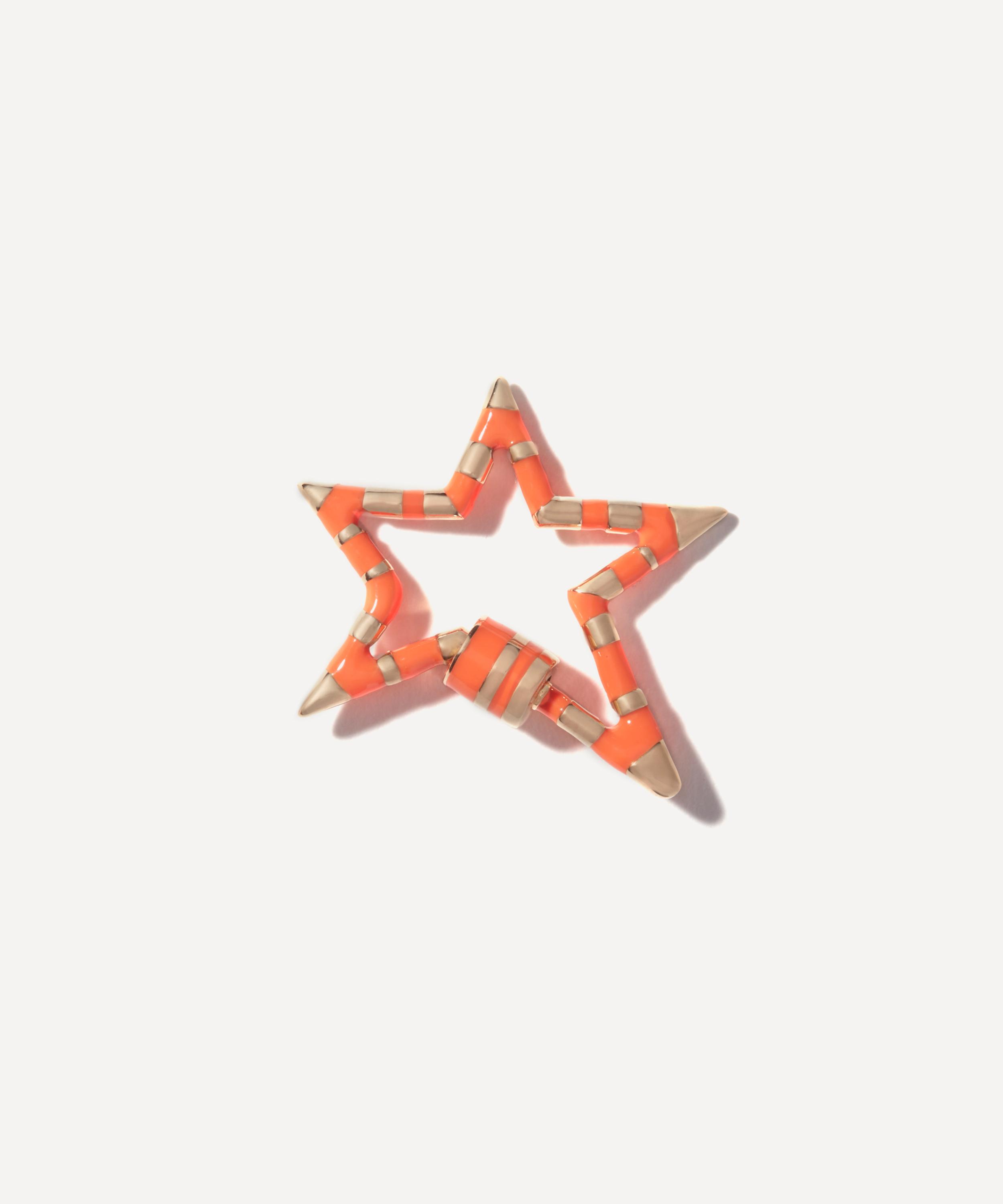 Marla Aaron - 14ct Gold Striped Starlock Clasp image number 0