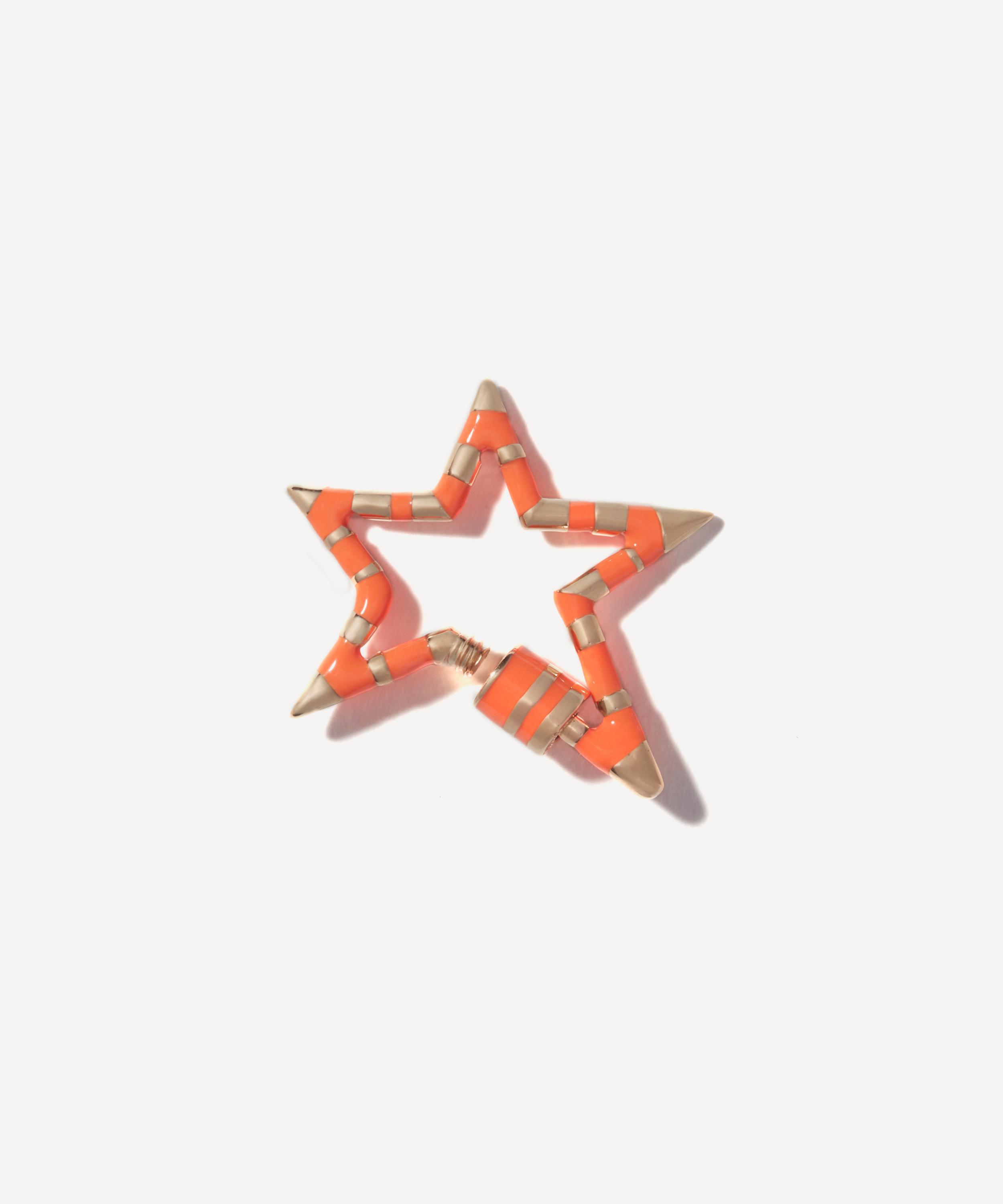 Marla Aaron - 14ct Gold Striped Starlock Clasp image number 1