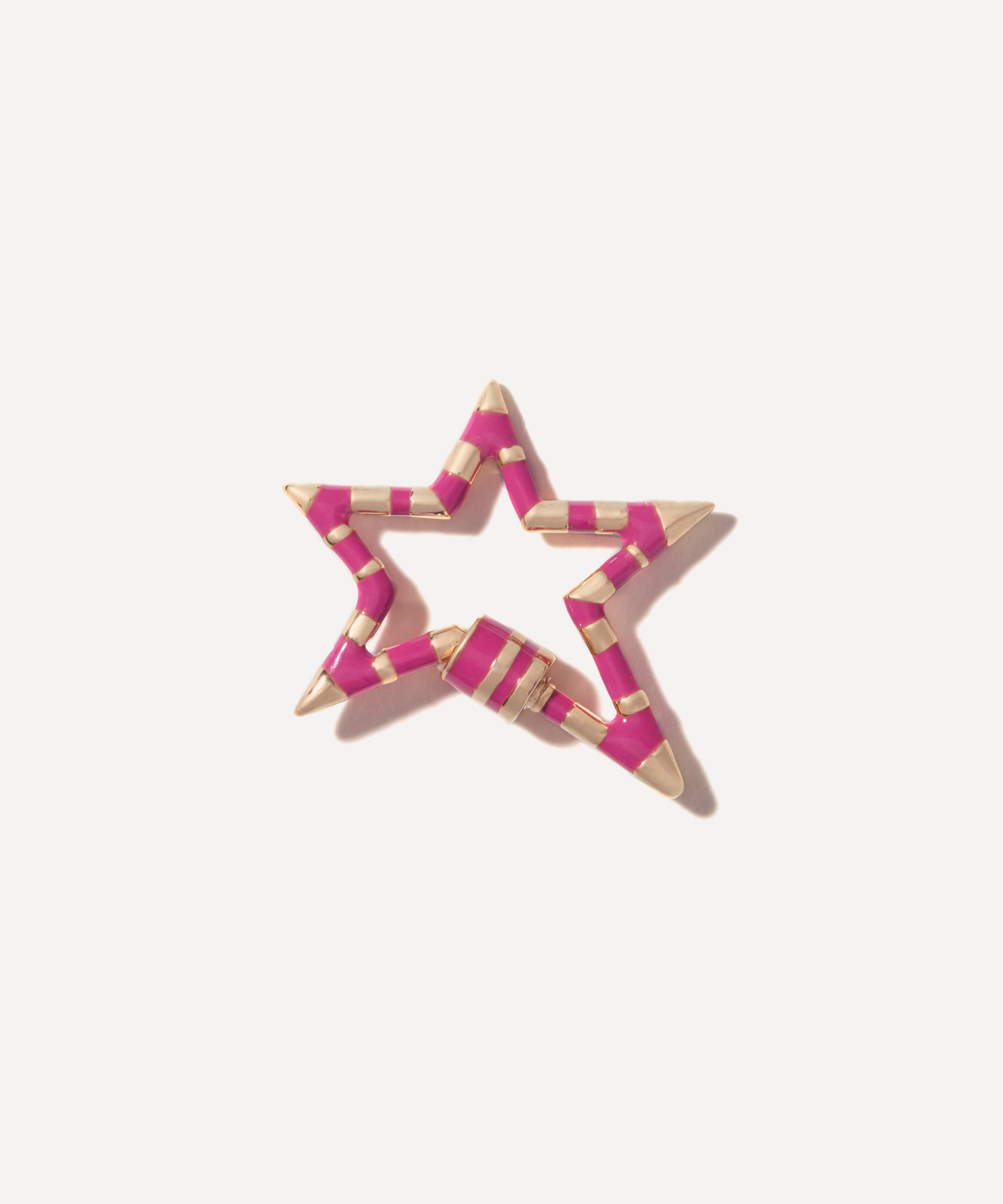 Marla Aaron - 14ct Gold Striped Starlock Clasp image number 0