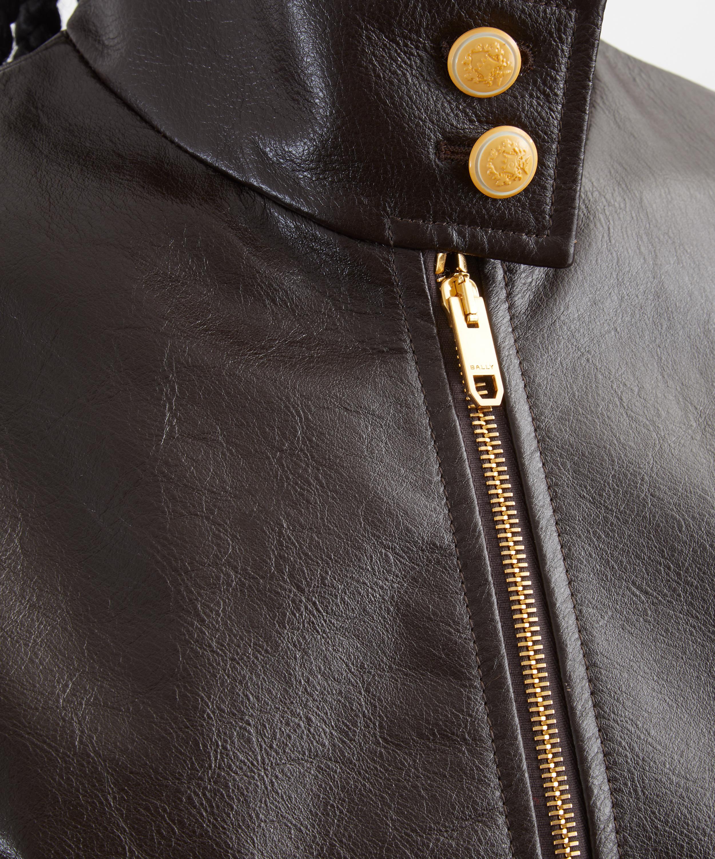 Bally - Leather Bomber Jacket image number 4
