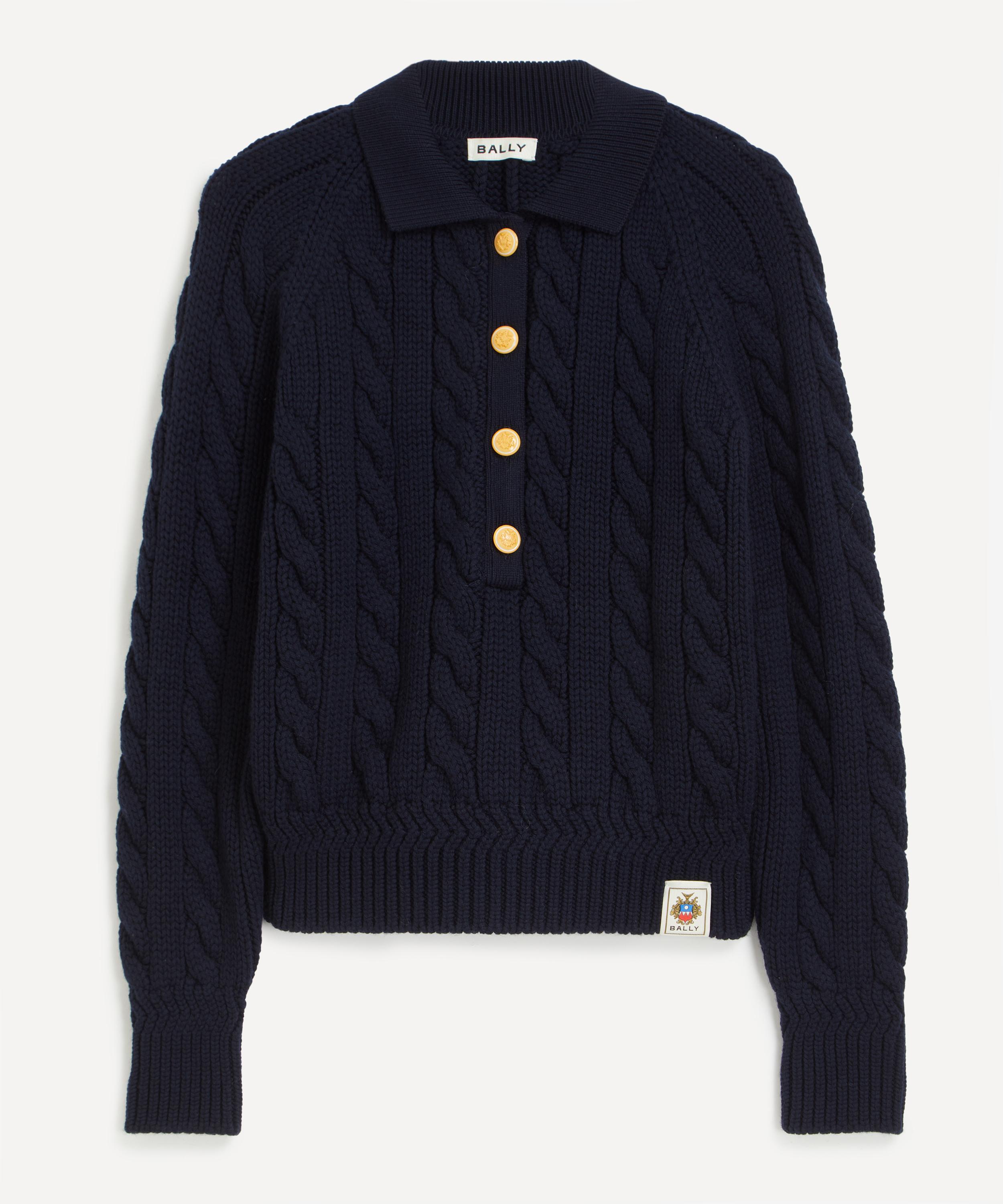 Bally - Cable-Knit Polo Jumper image number 0