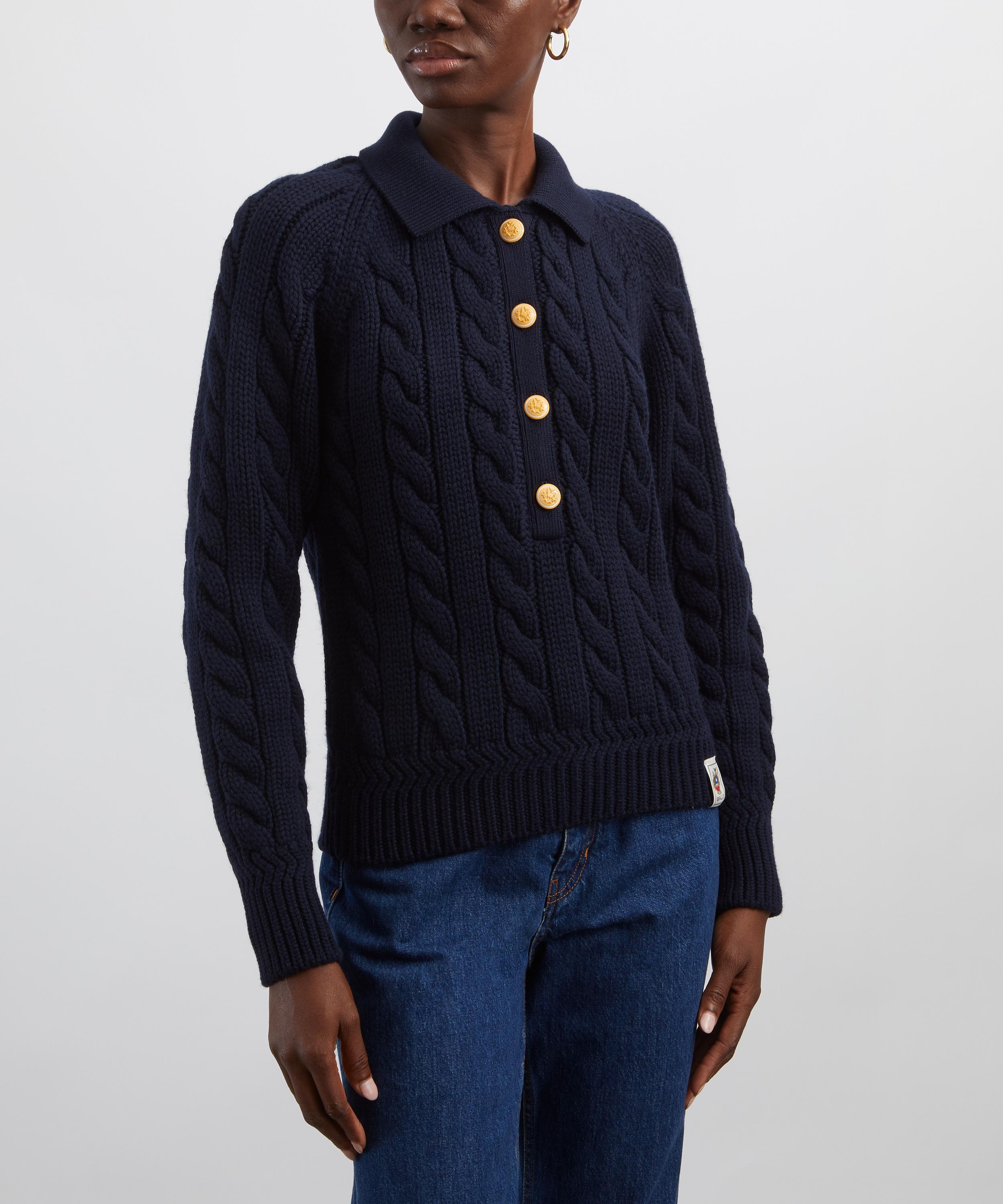 Bally - Cable-Knit Polo Jumper image number 2