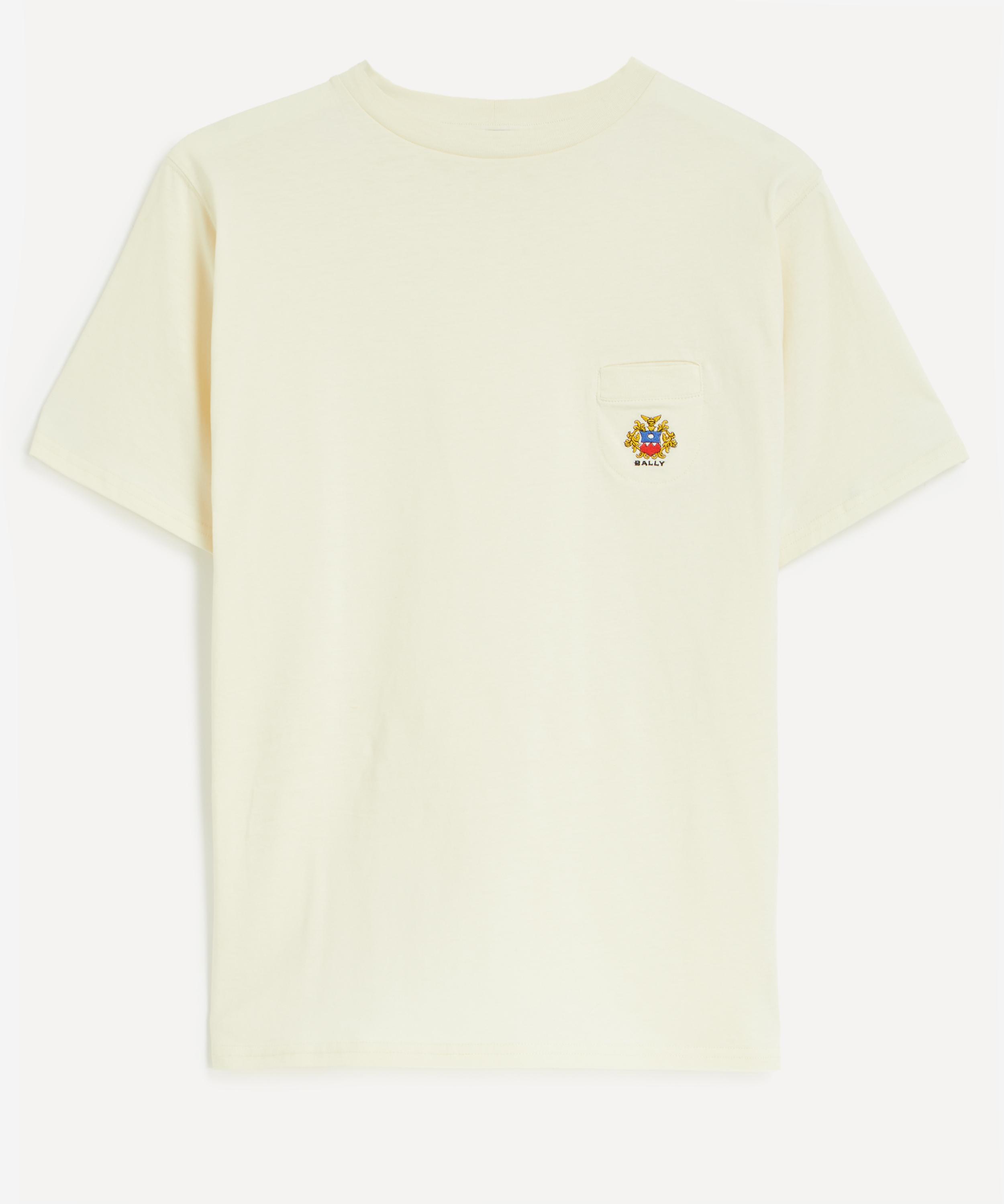 Bally - Ivory Cotton Bally Crest T-Shirt