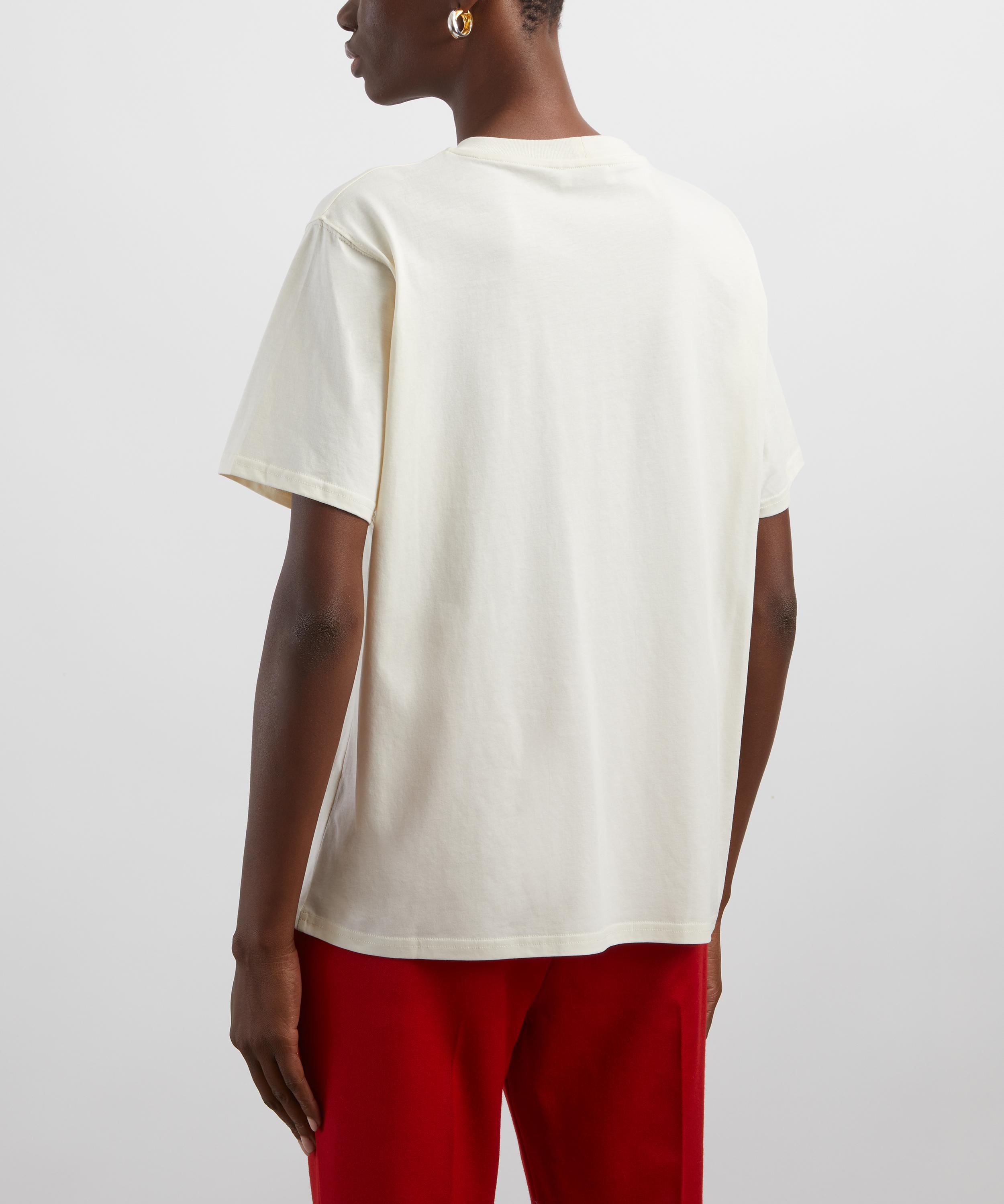 Bally - Ivory Cotton Bally Crest T-Shirt image number 3