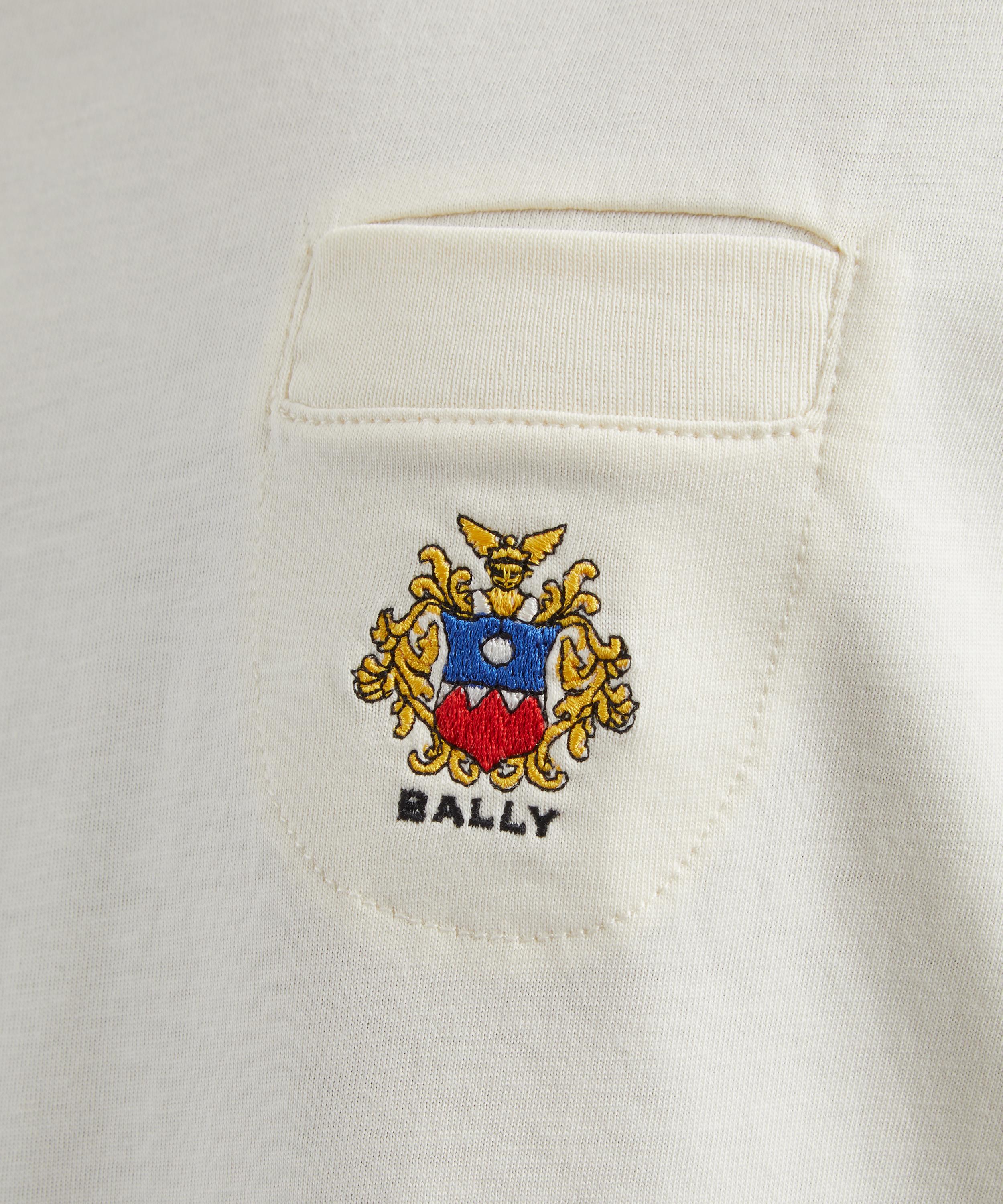 Bally - Ivory Cotton Bally Crest T-Shirt image number 4